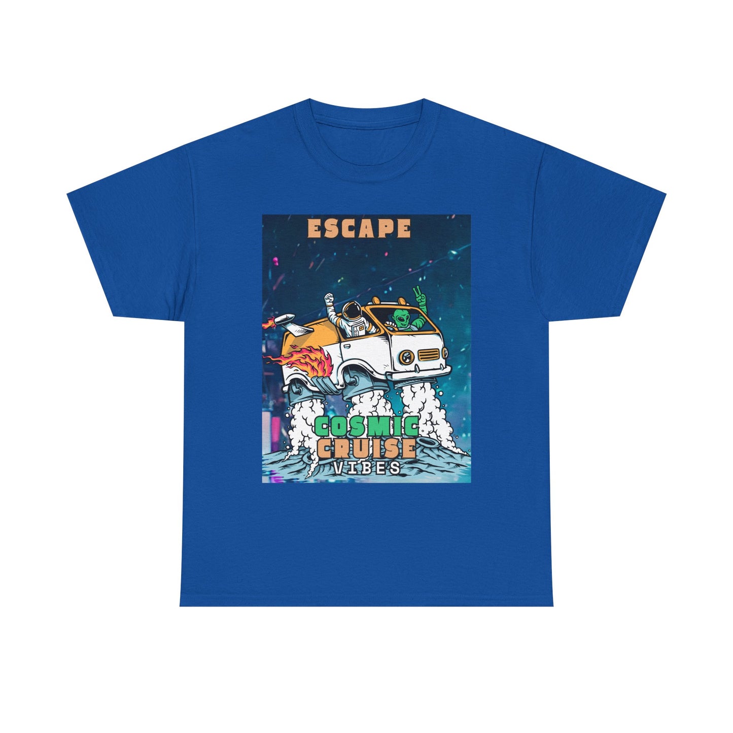Cosmic Vibes Unisex Heavy Cotton Tee - Escape Design