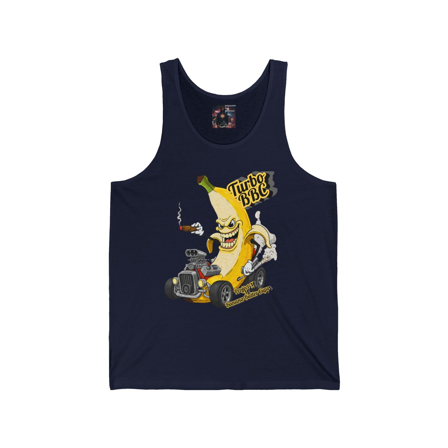Turbo BBC Banana Unisex Jersey Tank - Fun Summer Graphic Tee
