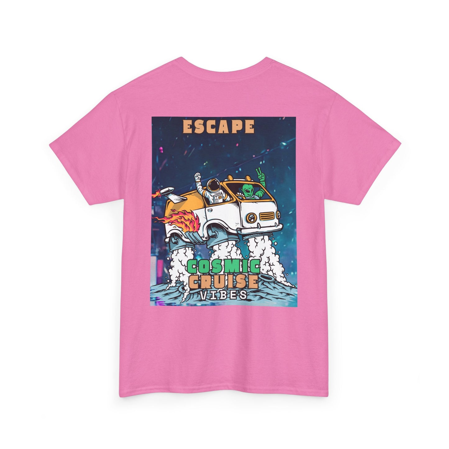 Cosmic Escape Tee, Fun Graphic T-Shirt, Unisex Casual Wear, Summer Vibes Gift, Festival Outfit Idea