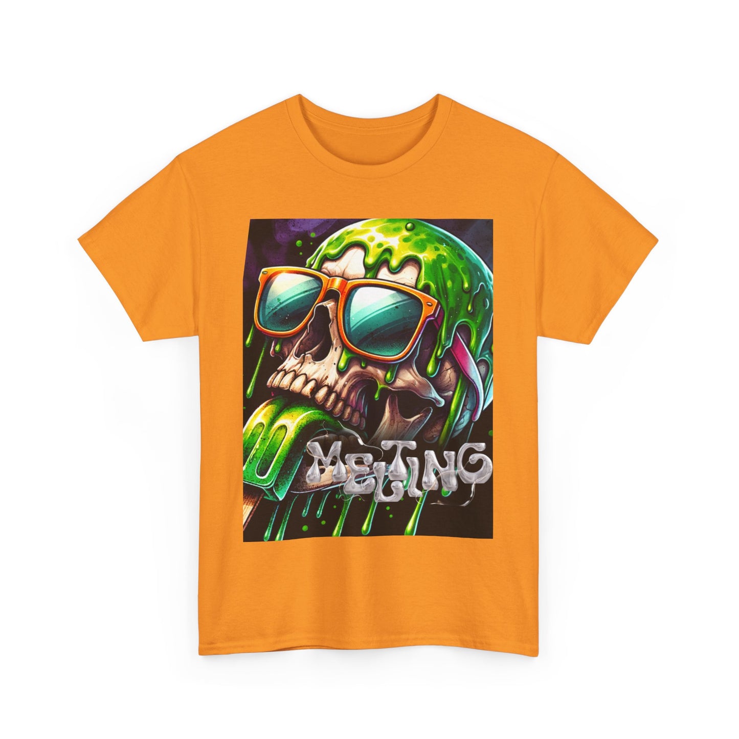 Edgy Skull Graphic Unisex Heavy Cotton Tee – Perfect for Casual Wear or Festivals