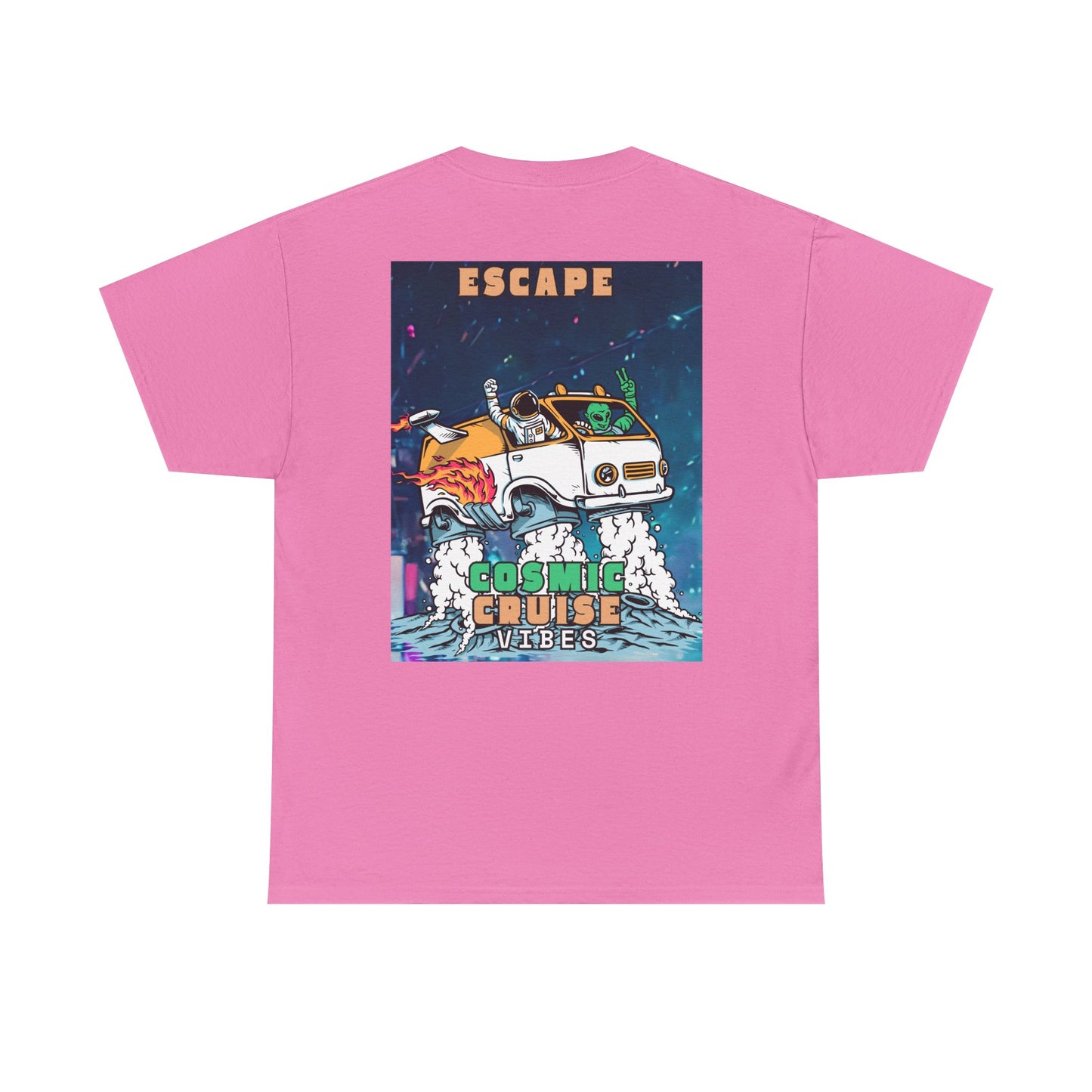 Cosmic Escape Tee, Fun Graphic T-Shirt, Unisex Casual Wear, Summer Vibes Gift, Festival Outfit Idea