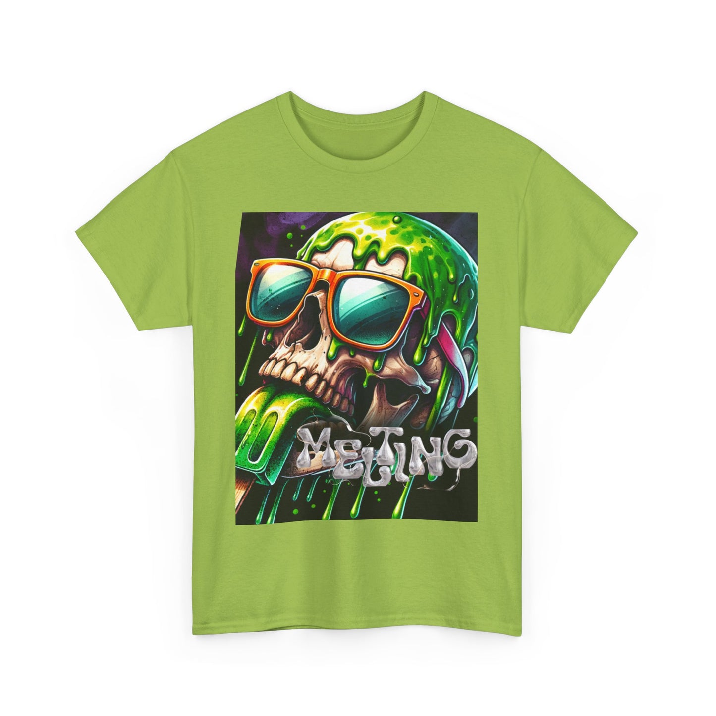 Edgy Skull Graphic Unisex Heavy Cotton Tee – Perfect for Casual Wear or Festivals