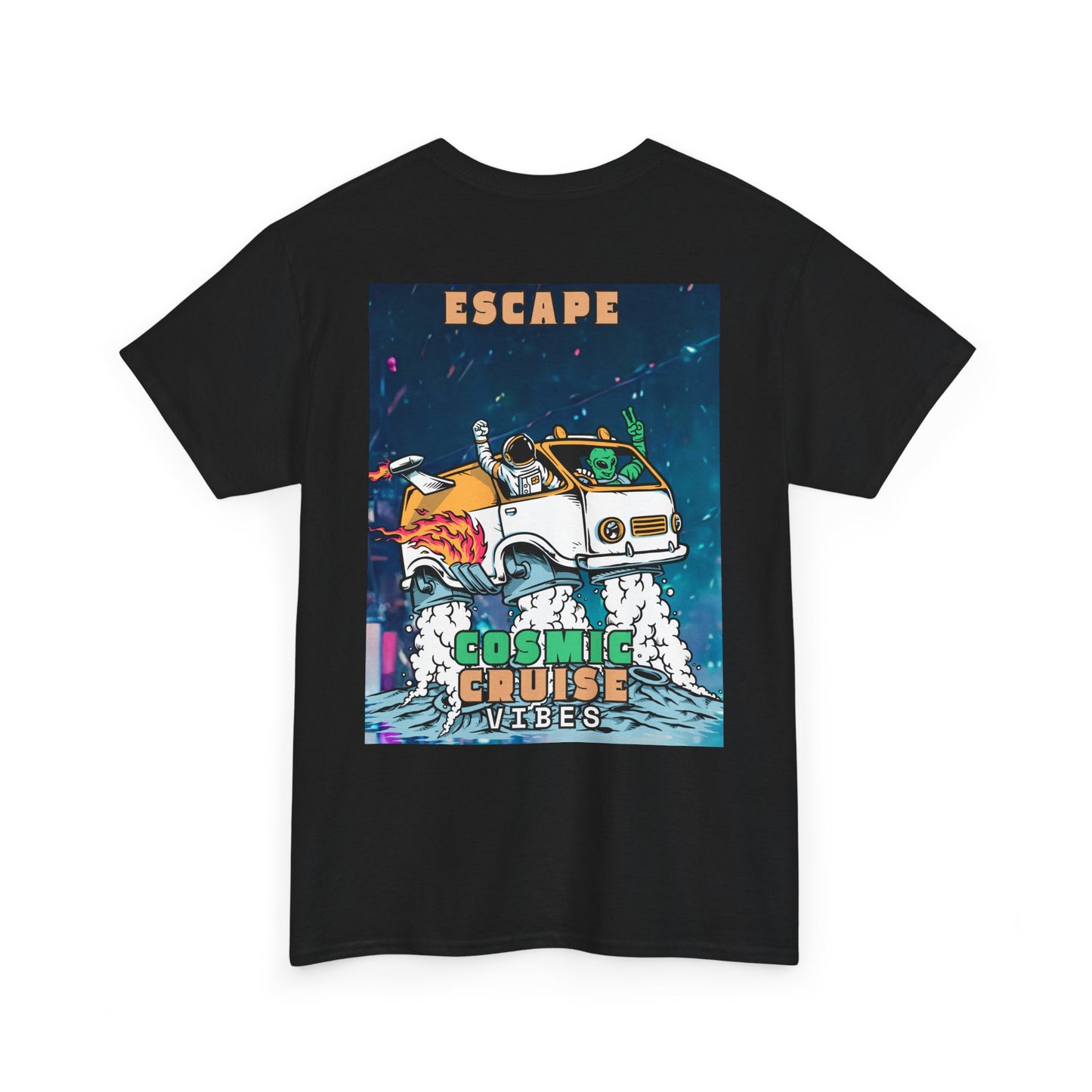 Cosmic Escape Tee, Fun Graphic T-Shirt, Unisex Casual Wear, Summer Vibes Gift, Festival Outfit Idea