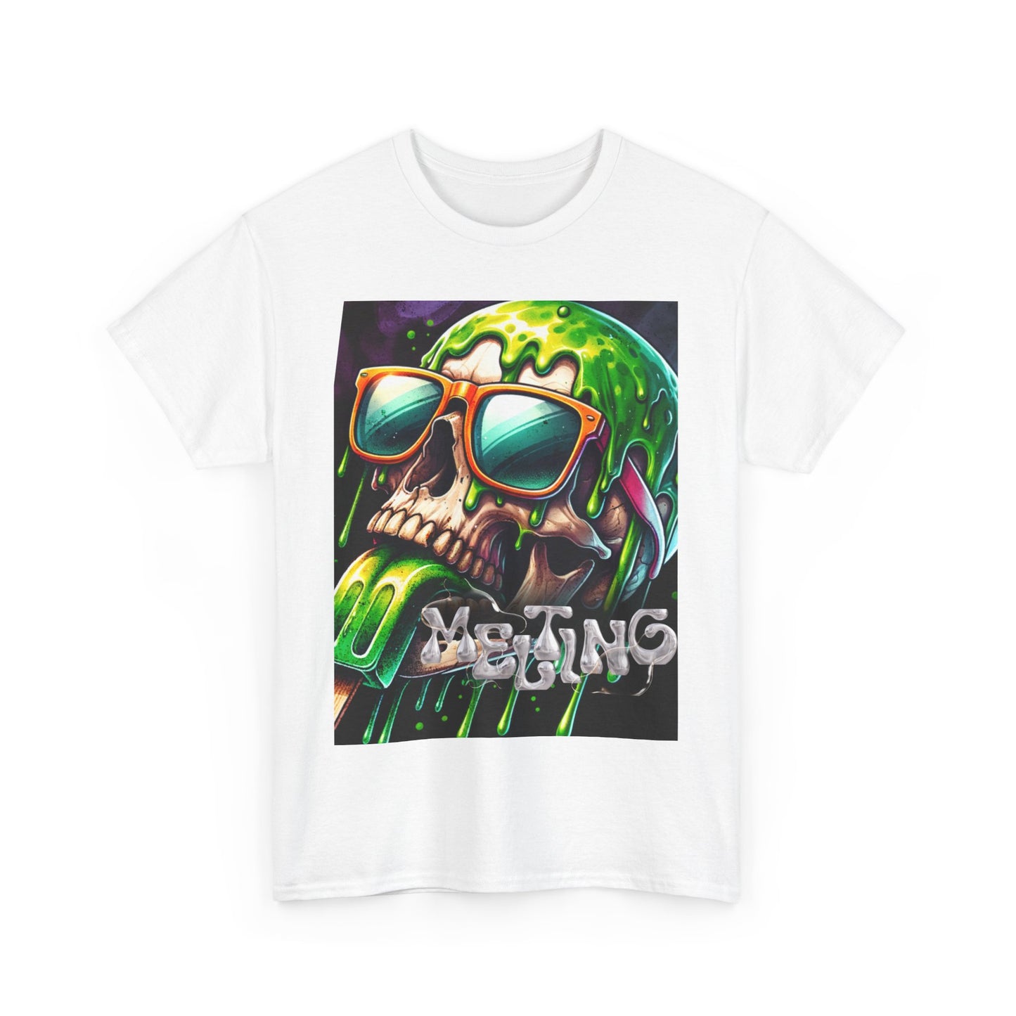 Edgy Skull Graphic Unisex Heavy Cotton Tee – Perfect for Casual Wear or Festivals