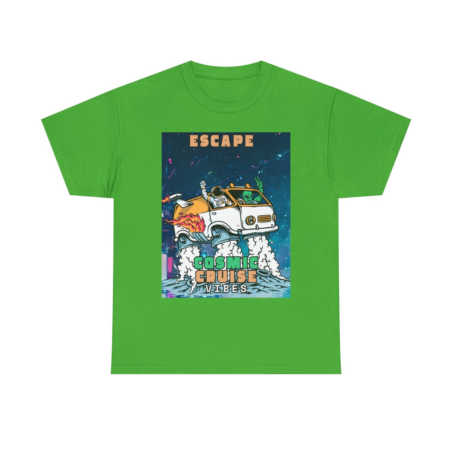 Cosmic Vibes Unisex Heavy Cotton Tee - Escape Design