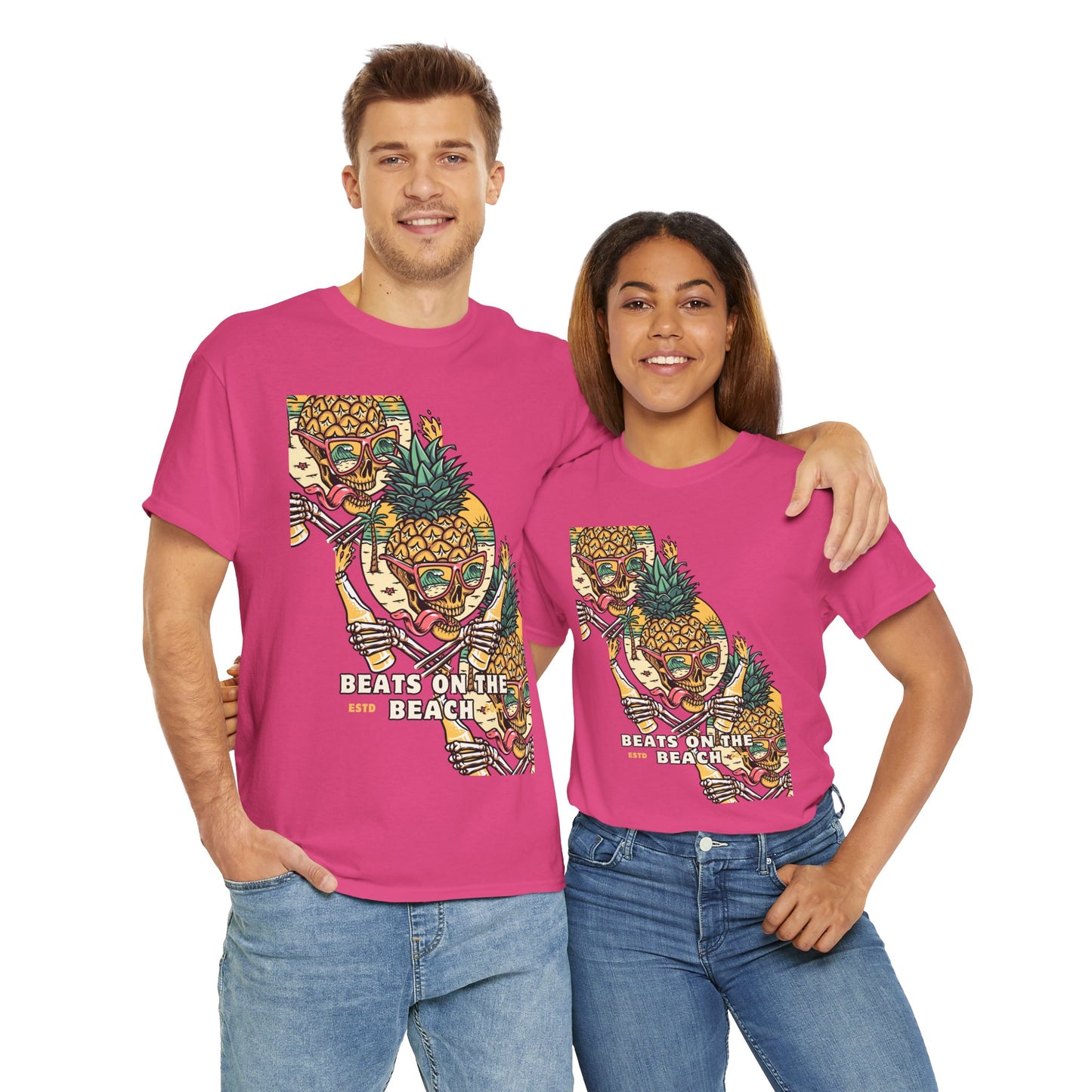 Beats on the Beach Unisex Heavy Cotton Tee – Chill Vibes Shirt