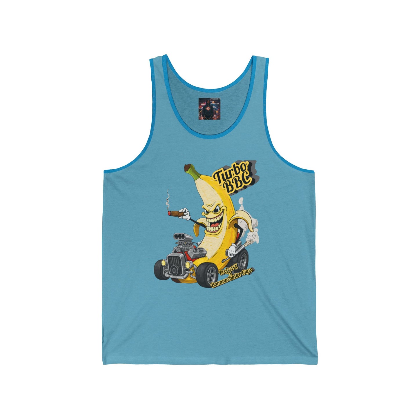 Turbo BBC Banana Unisex Jersey Tank - Fun Summer Graphic Tee