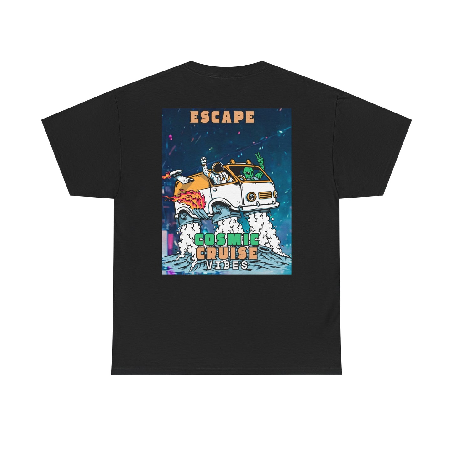 Cosmic Escape Tee, Fun Graphic T-Shirt, Unisex Casual Wear, Summer Vibes Gift, Festival Outfit Idea