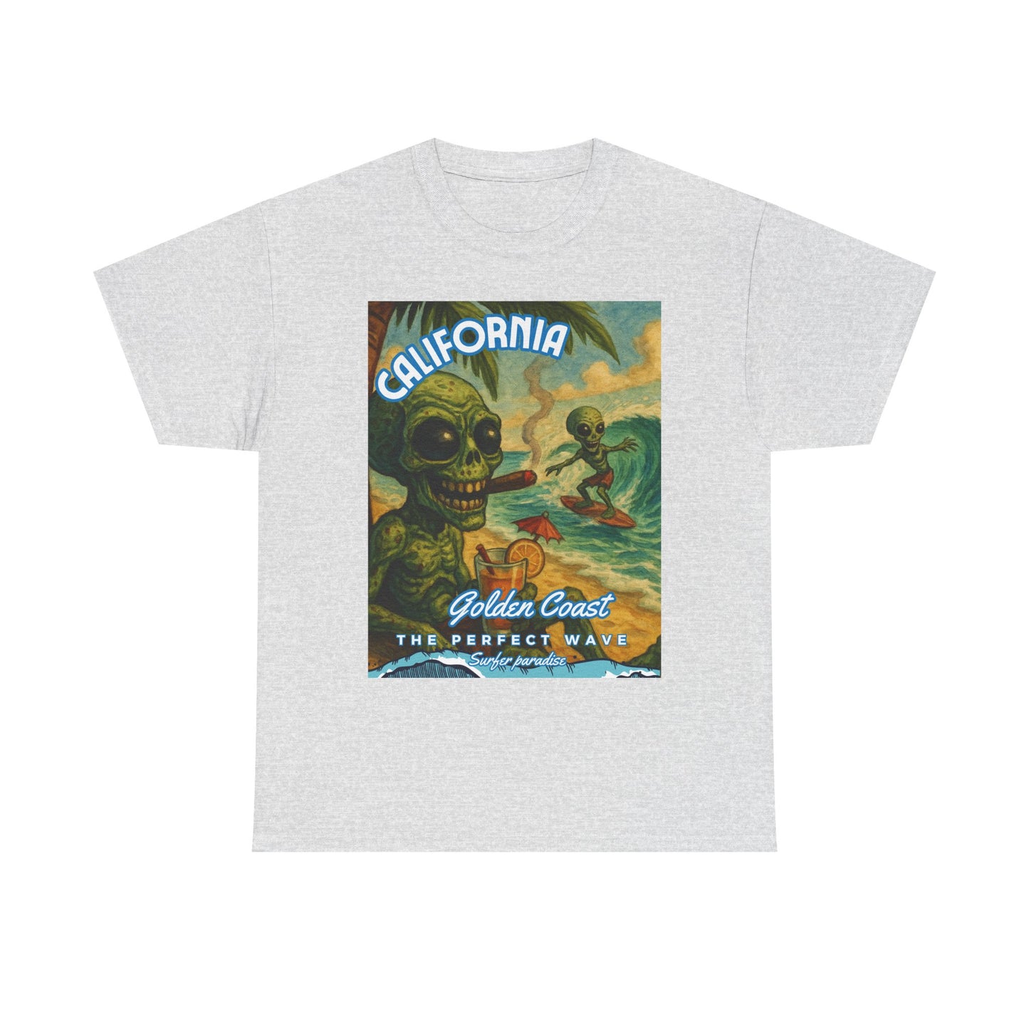 California Surfing Vintage Tee - Perfect Waves Design for Beach Lovers