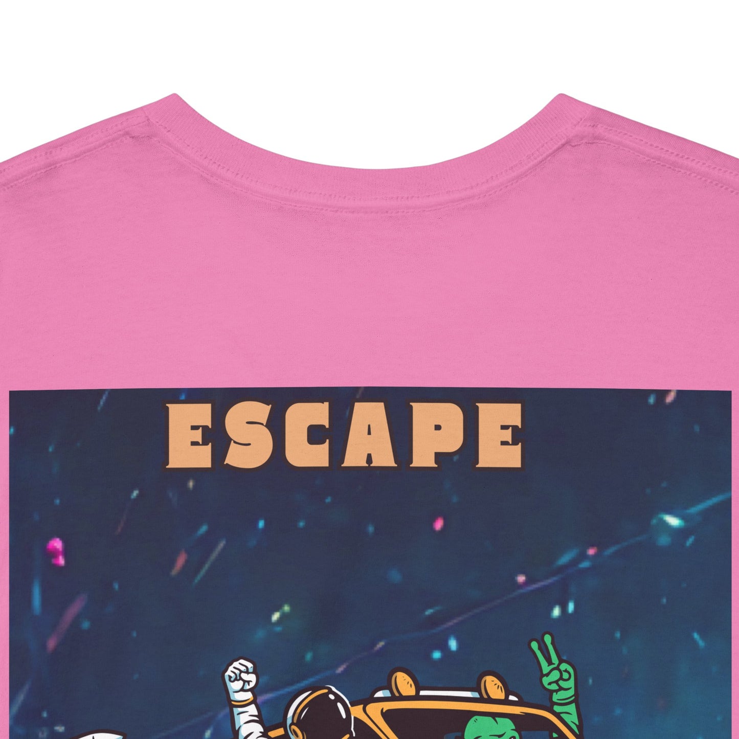 Cosmic Escape Tee, Fun Graphic T-Shirt, Unisex Casual Wear, Summer Vibes Gift, Festival Outfit Idea
