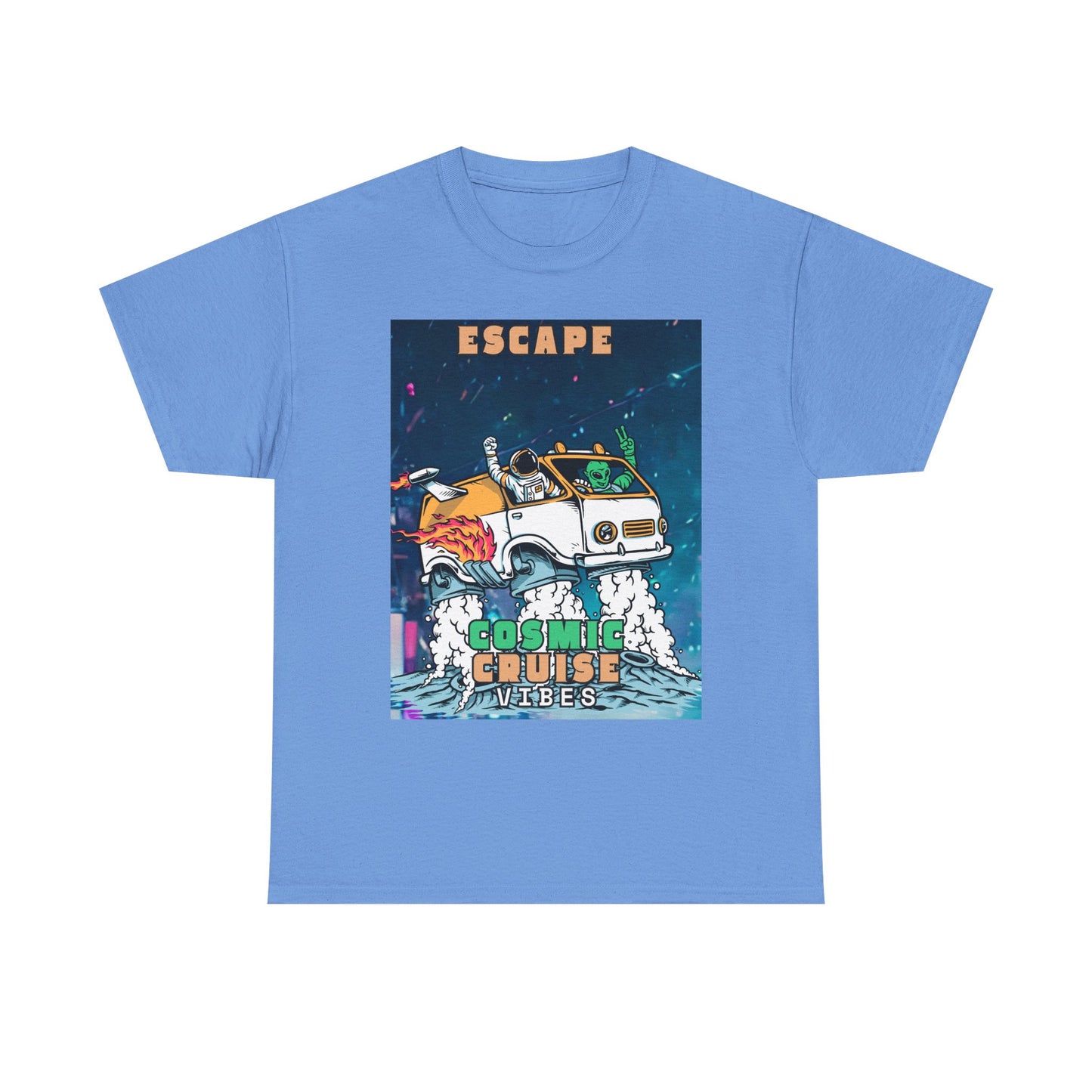 Cosmic Vibes Unisex Heavy Cotton Tee - Escape Design