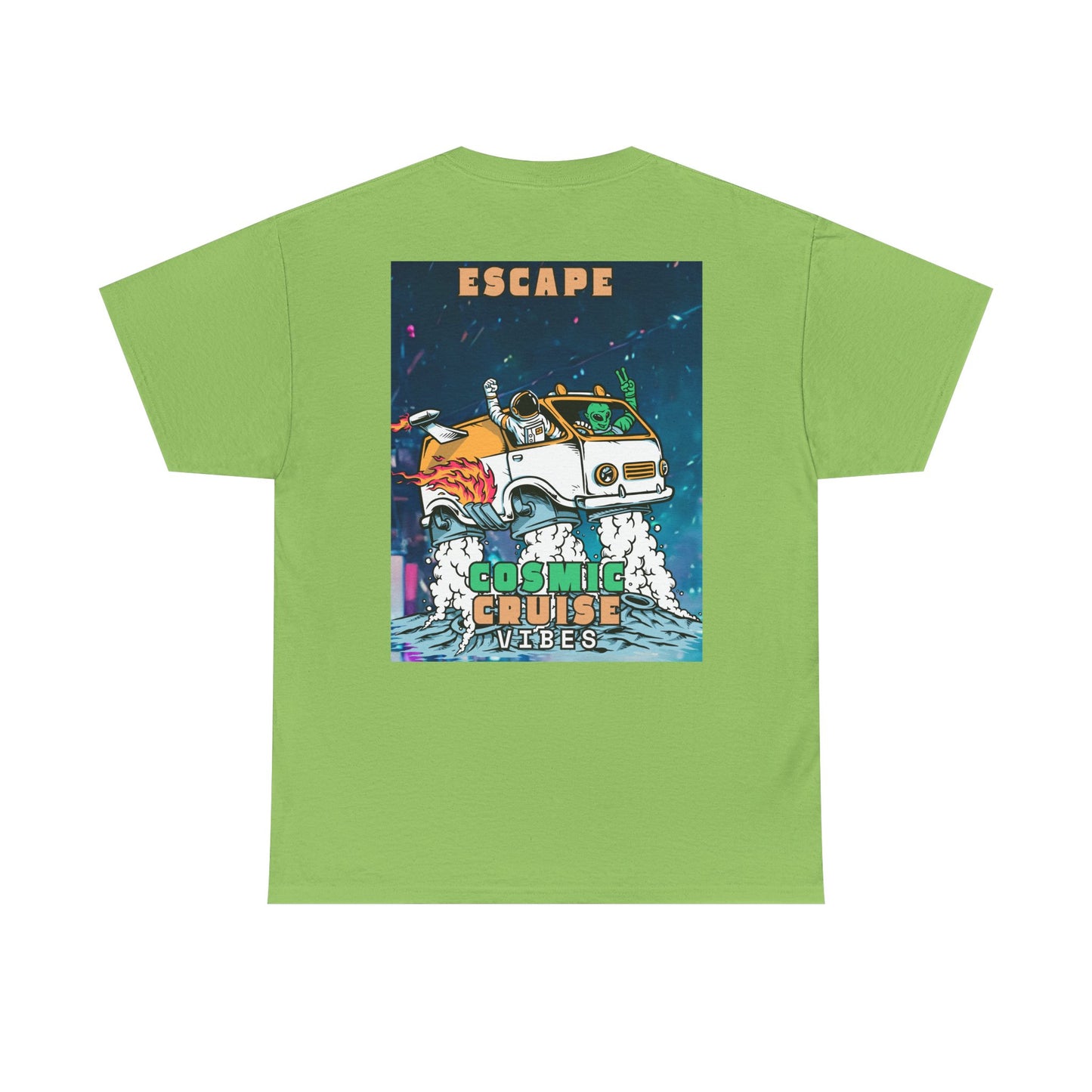 Cosmic Escape Tee, Fun Graphic T-Shirt, Unisex Casual Wear, Summer Vibes Gift, Festival Outfit Idea