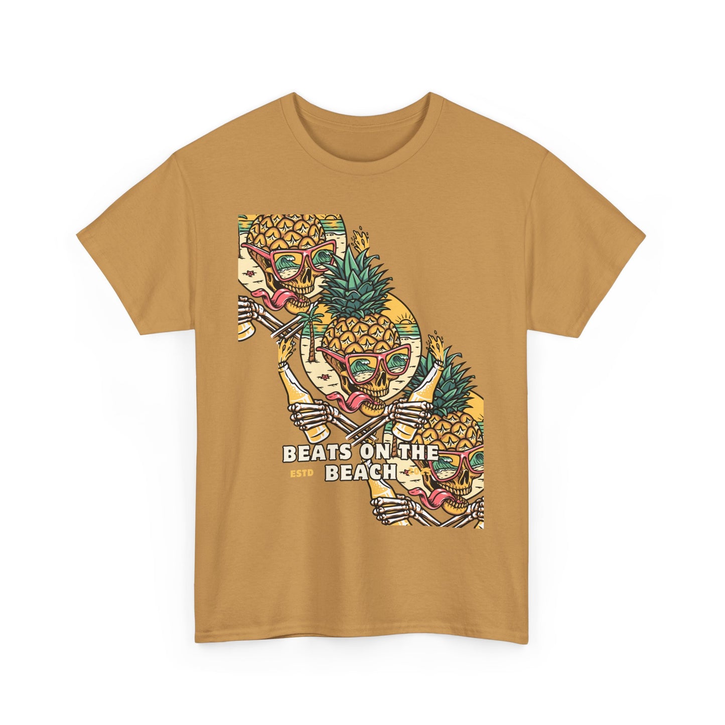 Beats on the Beach Unisex Heavy Cotton Tee – Chill Vibes Shirt