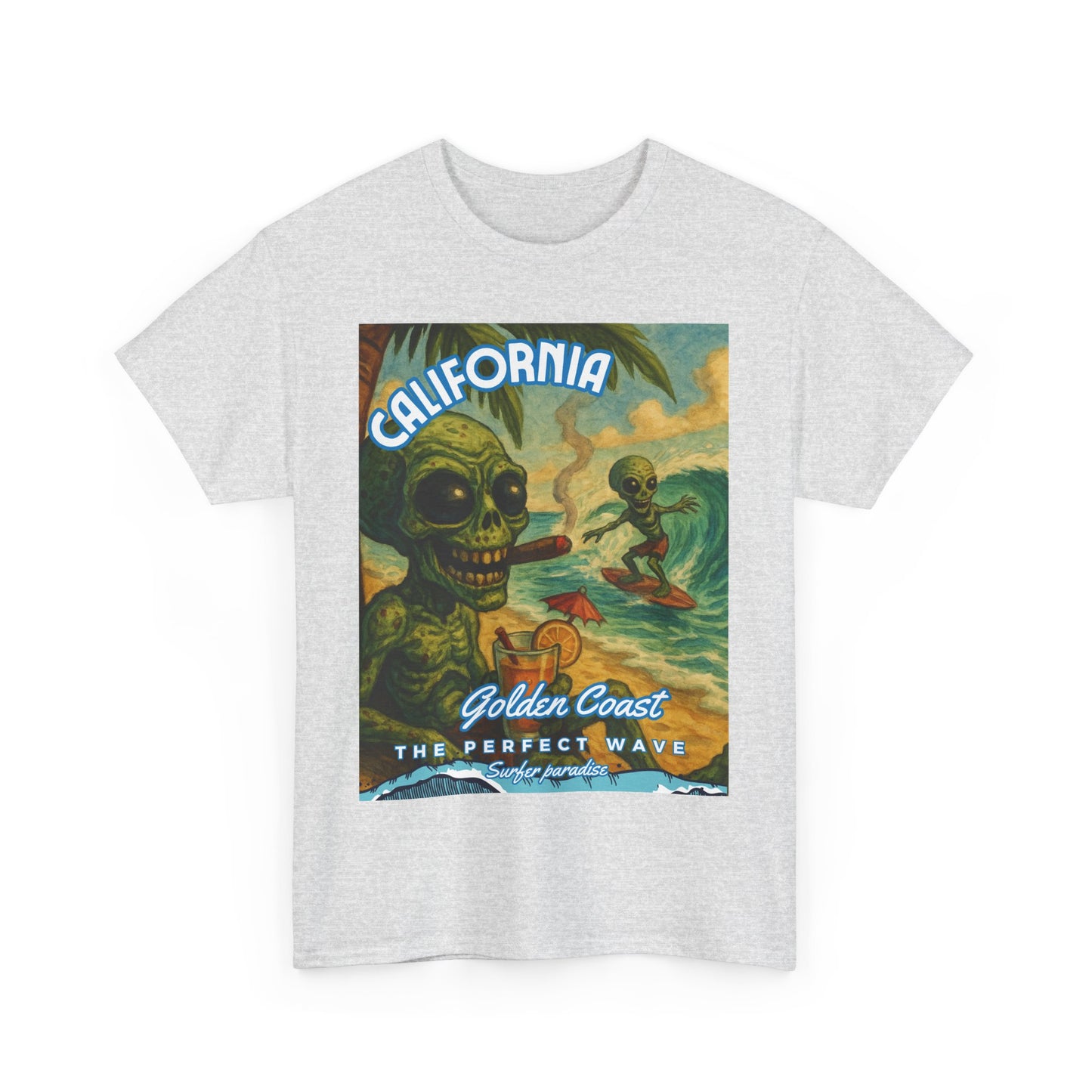California Surfing Vintage Tee - Perfect Waves Design for Beach Lovers