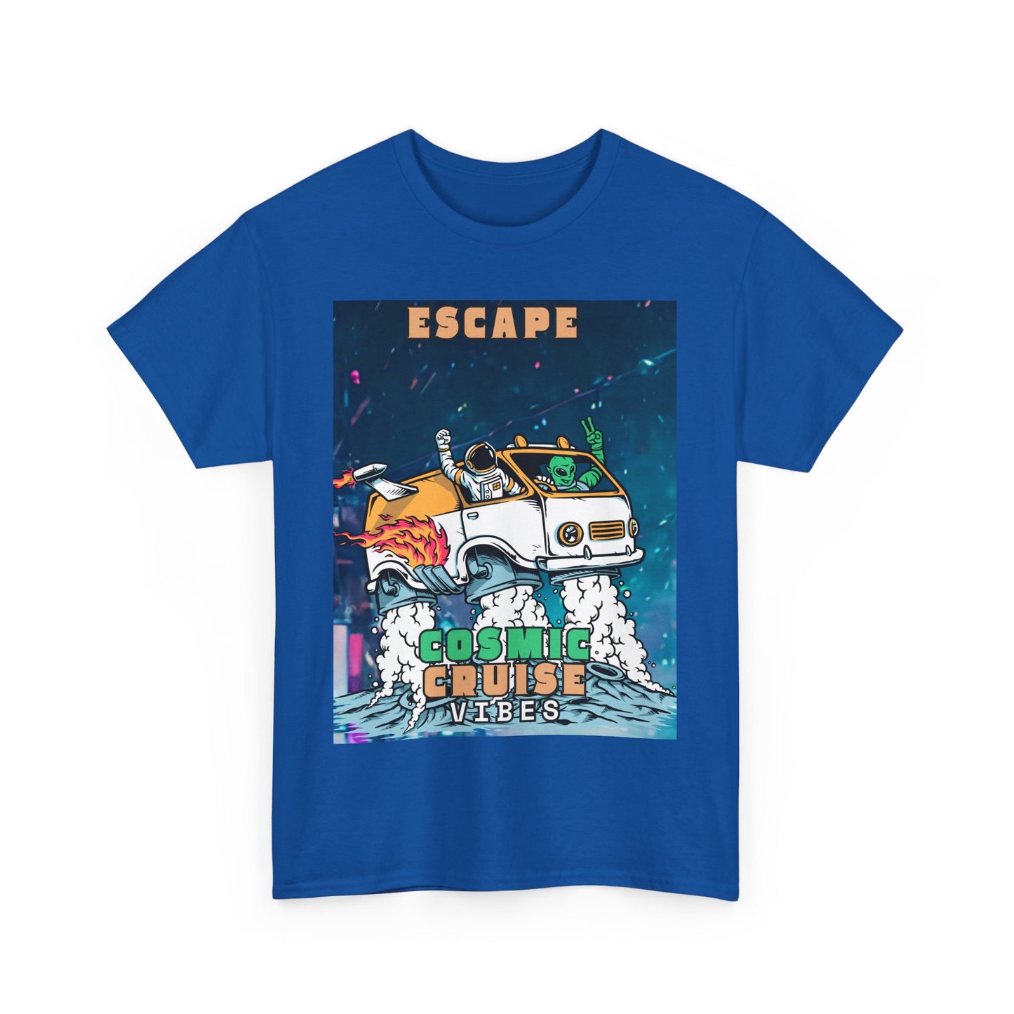 Cosmic Vibes Unisex Heavy Cotton Tee - Escape Design