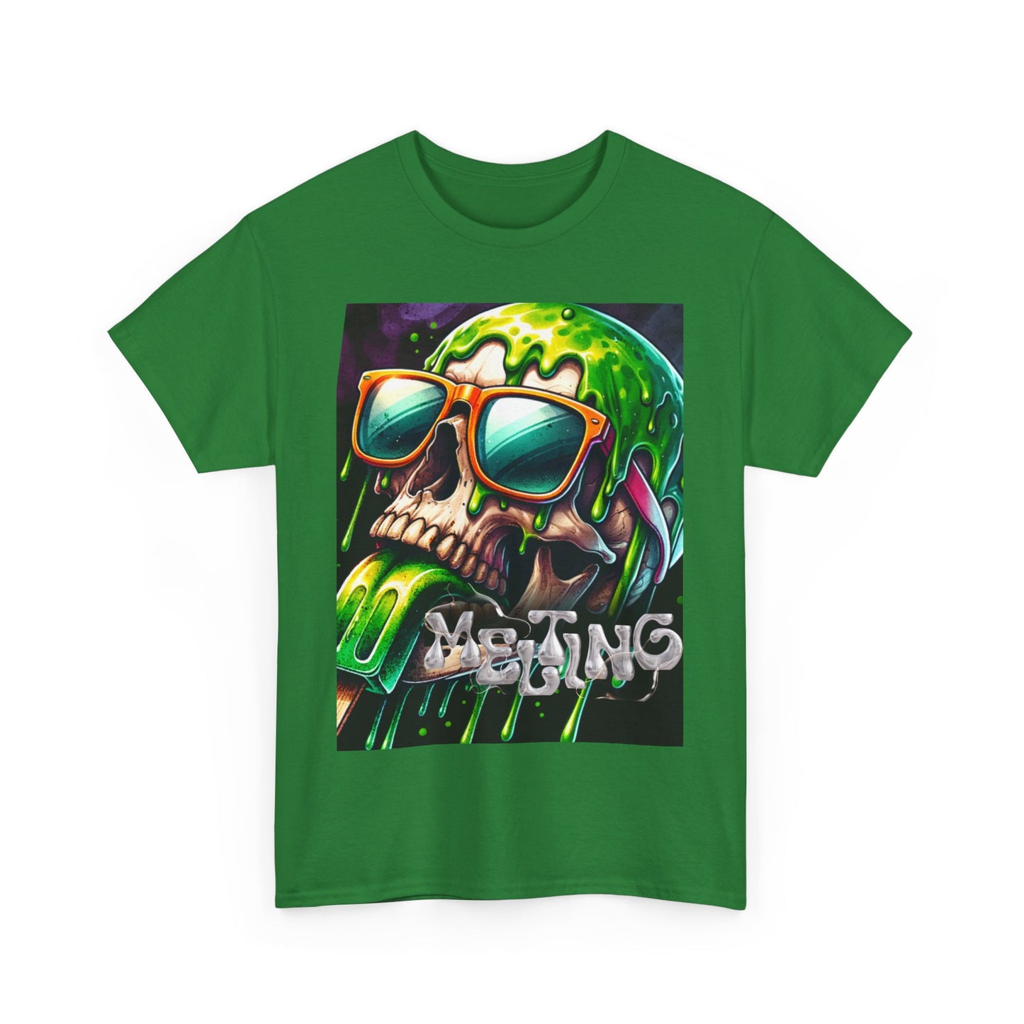 Edgy Skull Graphic Unisex Heavy Cotton Tee – Perfect for Casual Wear or Festivals