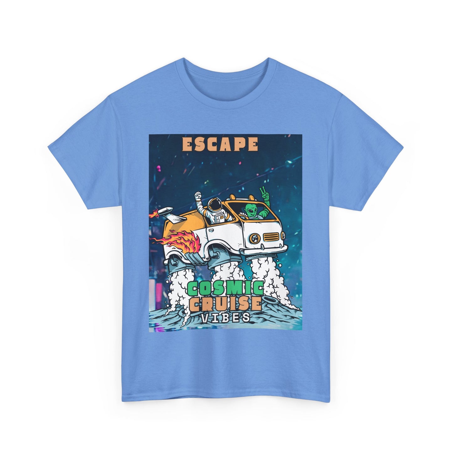 Cosmic Vibes Unisex Heavy Cotton Tee - Escape Design