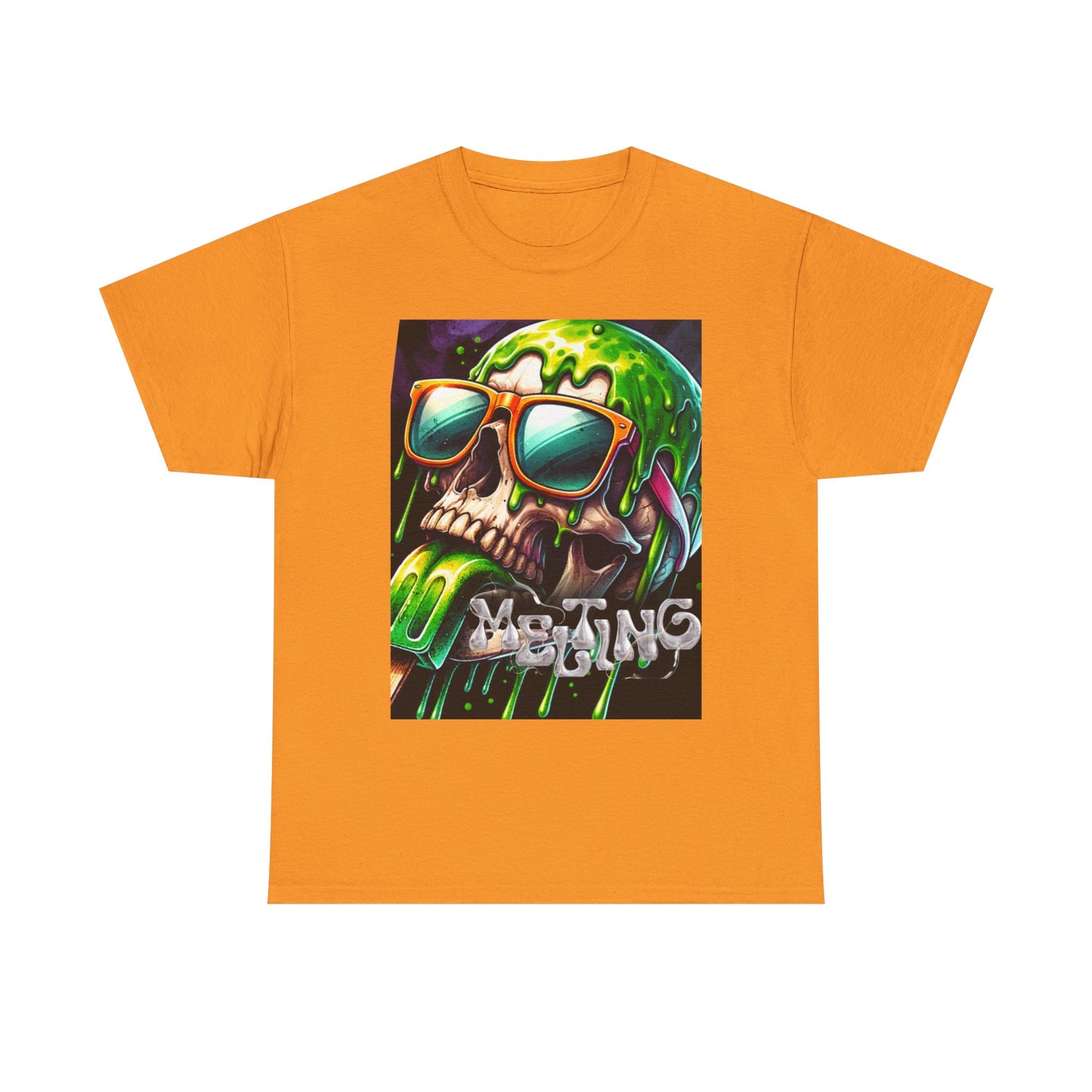 Edgy Skull Graphic Unisex Heavy Cotton Tee – Perfect for Casual Wear or Festivals
