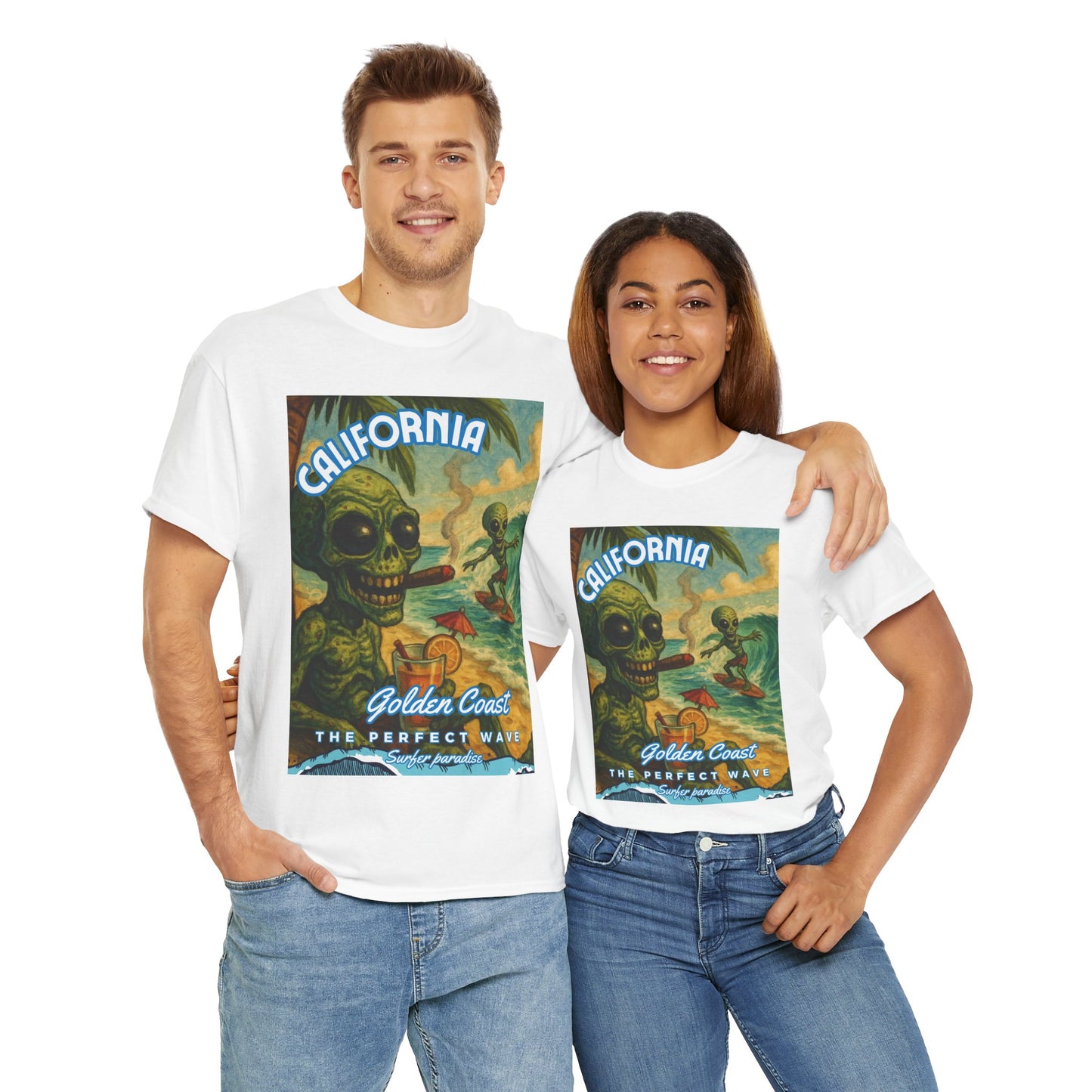 California Surfing Vintage Tee - Perfect Waves Design for Beach Lovers