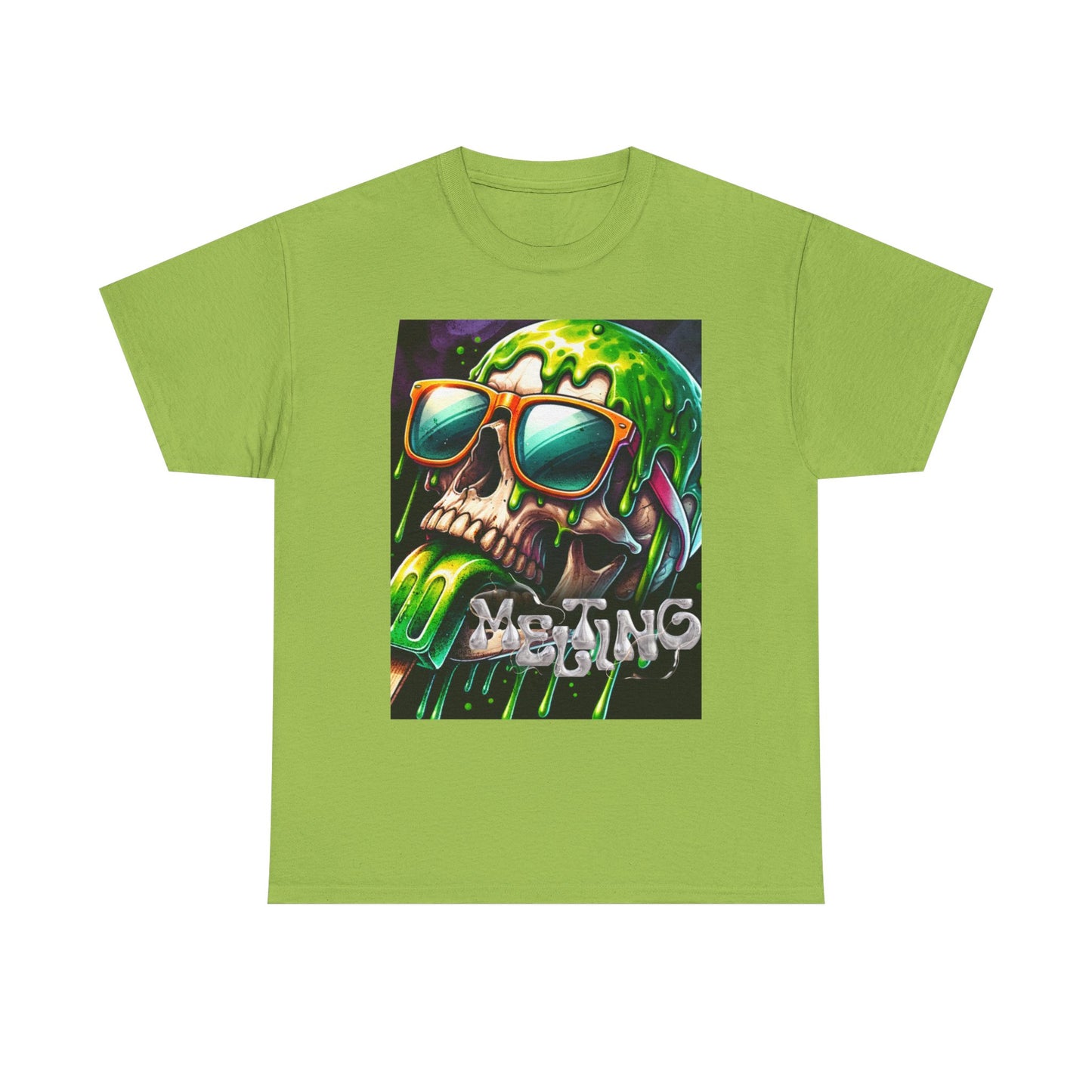 Edgy Skull Graphic Unisex Heavy Cotton Tee – Perfect for Casual Wear or Festivals
