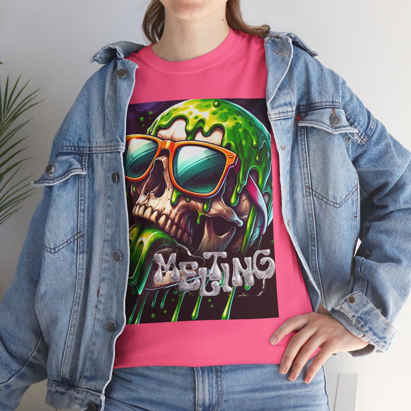 Edgy Skull Graphic Unisex Heavy Cotton Tee – Perfect for Casual Wear or Festivals