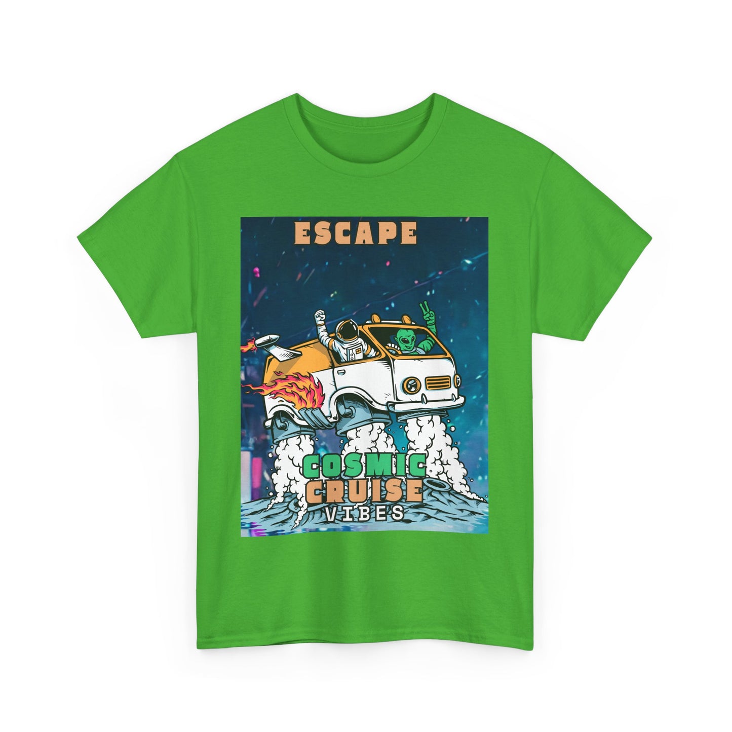 Cosmic Vibes Unisex Heavy Cotton Tee - Escape Design