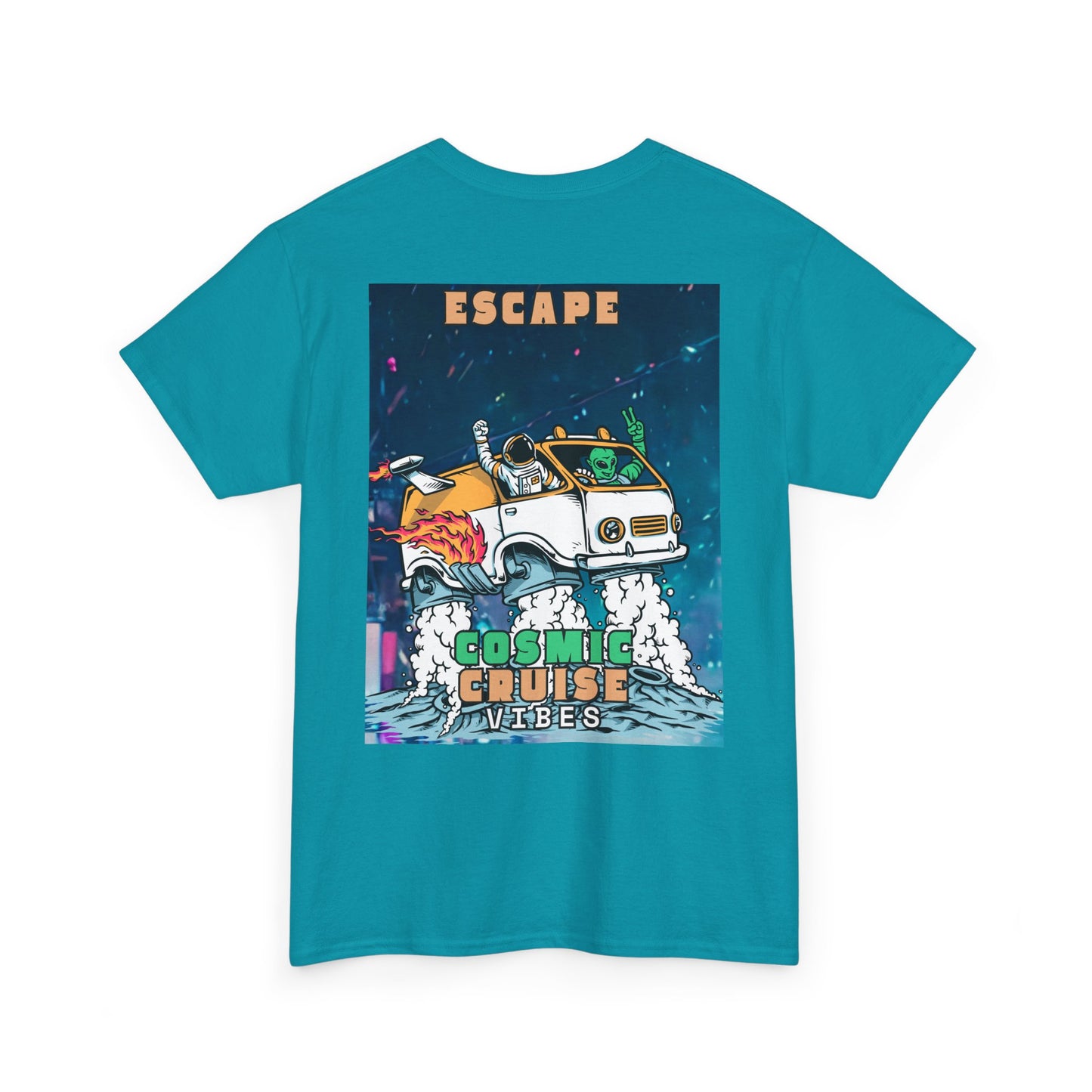 Cosmic Escape Tee, Fun Graphic T-Shirt, Unisex Casual Wear, Summer Vibes Gift, Festival Outfit Idea
