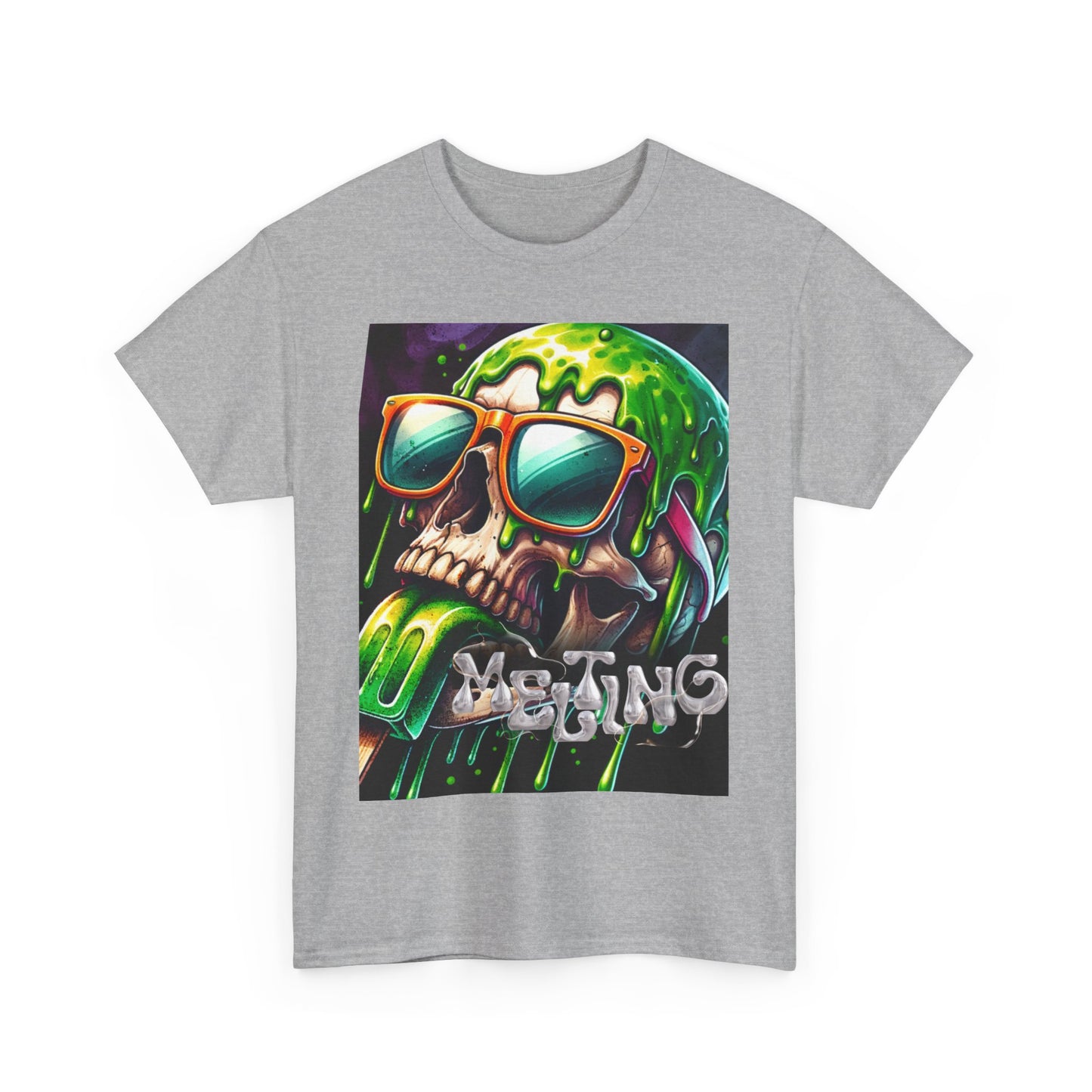 Edgy Skull Graphic Unisex Heavy Cotton Tee – Perfect for Casual Wear or Festivals