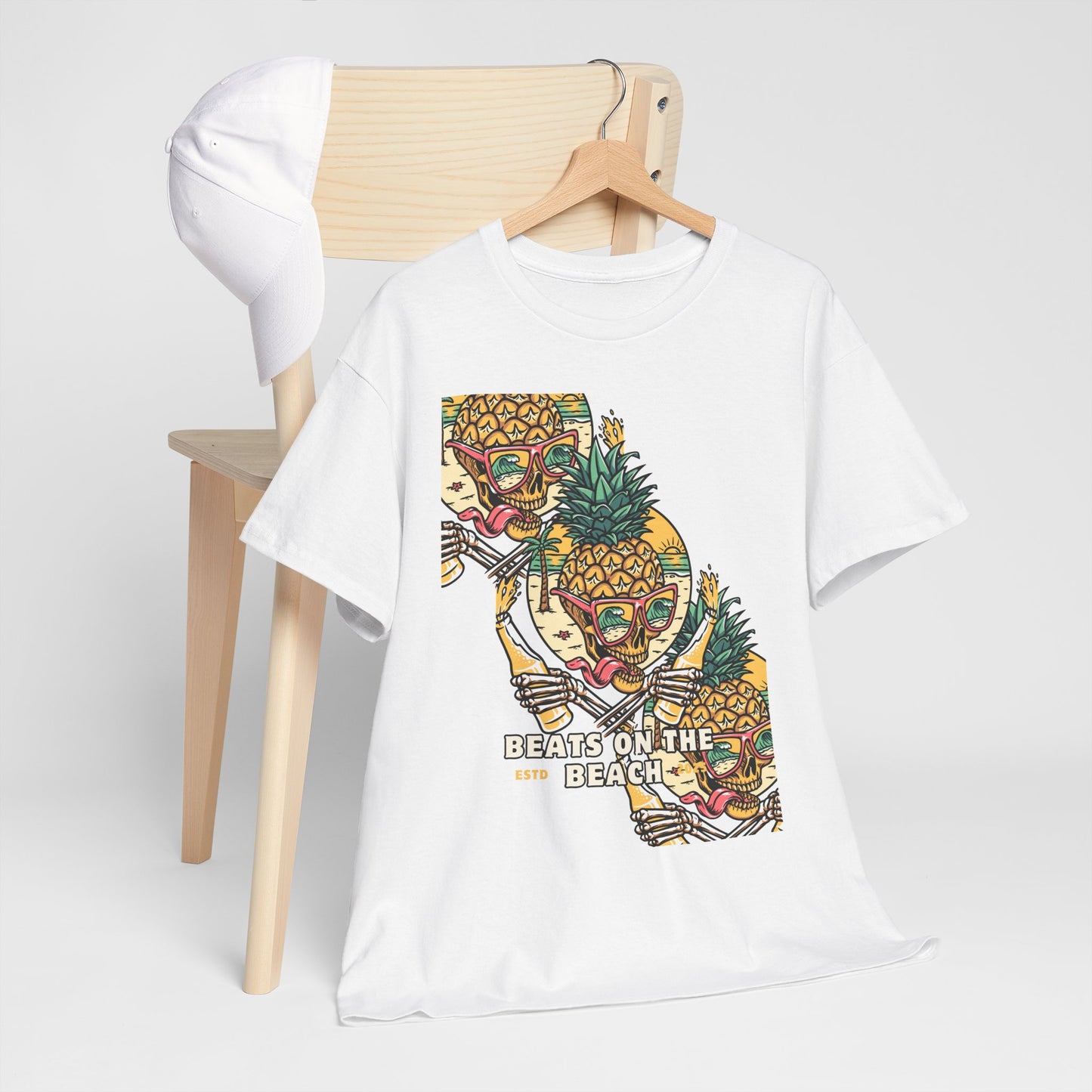 Beats on the Beach Unisex Heavy Cotton Tee – Chill Vibes Shirt