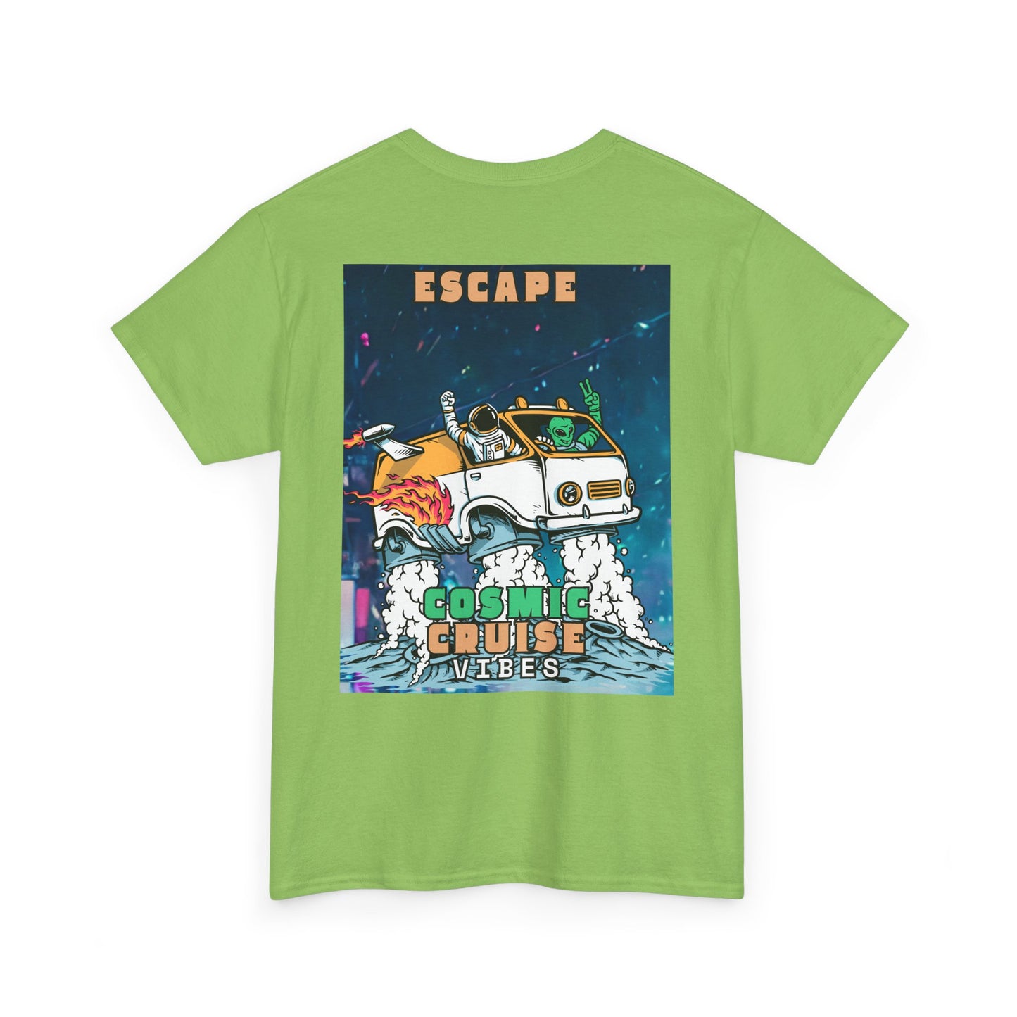 Cosmic Escape Tee, Fun Graphic T-Shirt, Unisex Casual Wear, Summer Vibes Gift, Festival Outfit Idea