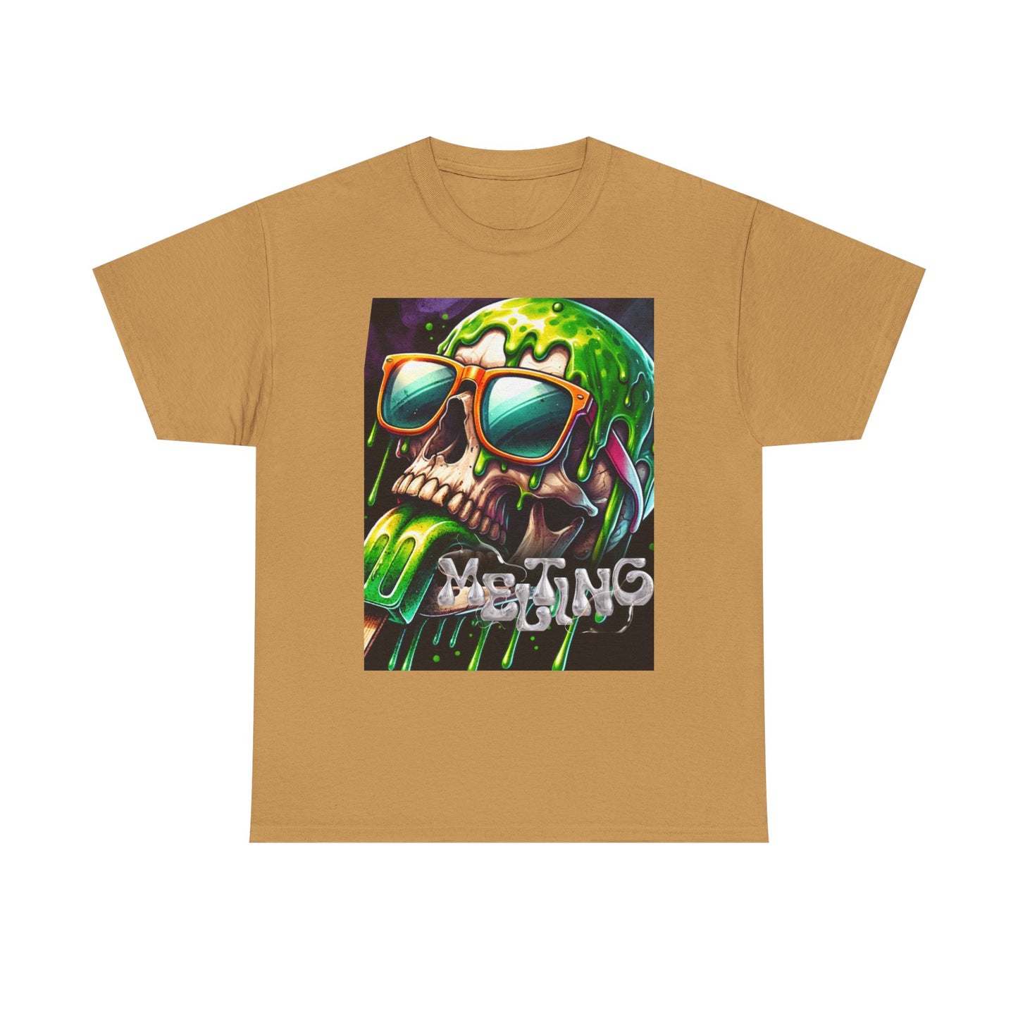 Edgy Skull Graphic Unisex Heavy Cotton Tee – Perfect for Casual Wear or Festivals
