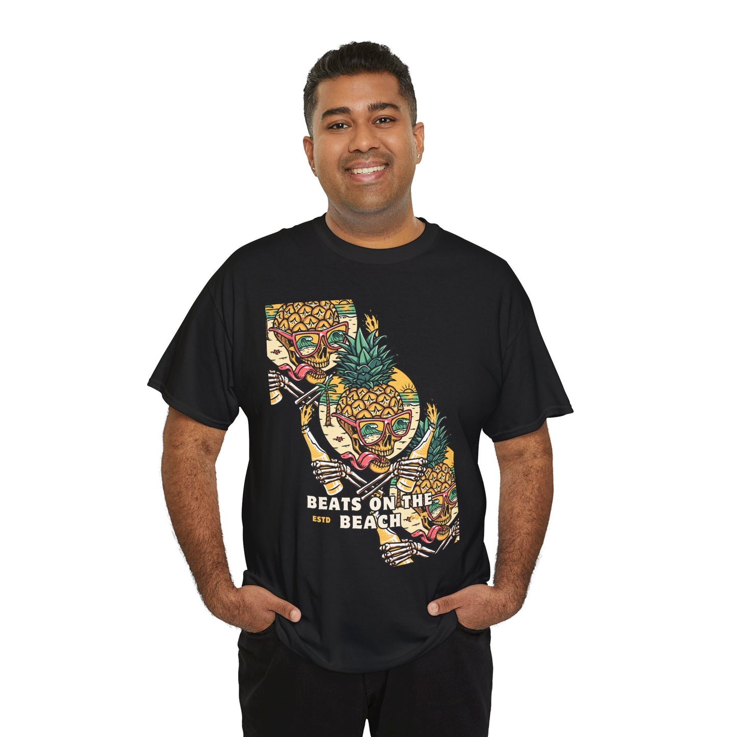 Beats on the Beach Unisex Heavy Cotton Tee – Chill Vibes Shirt