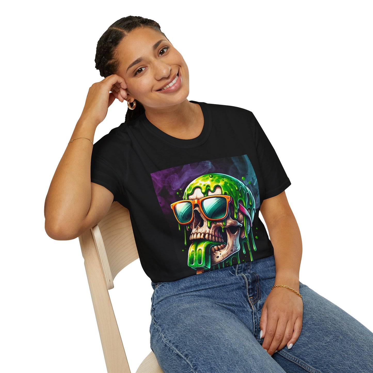 Skull Ice Cream Graphic T-Shirt – Fun Unisex Summer Tee