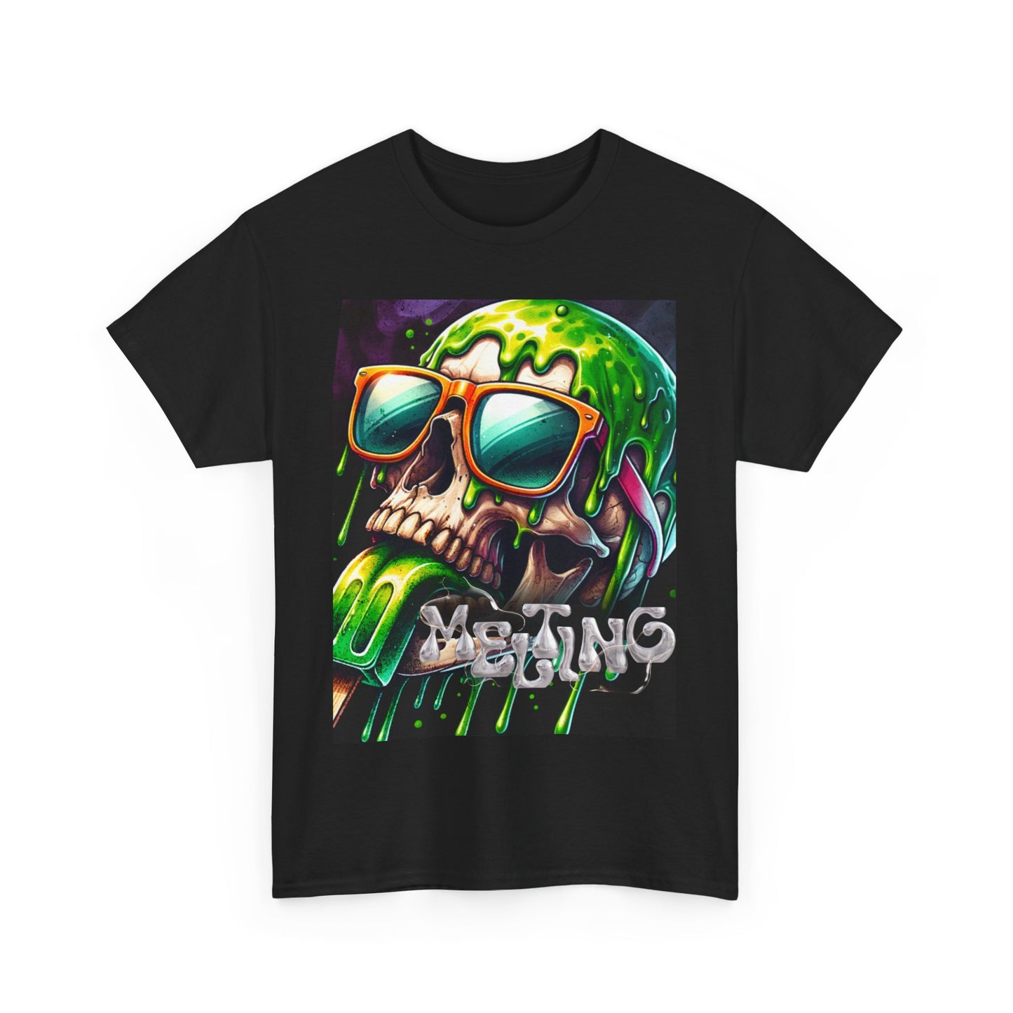 Edgy Skull Graphic Unisex Heavy Cotton Tee – Perfect for Casual Wear or Festivals