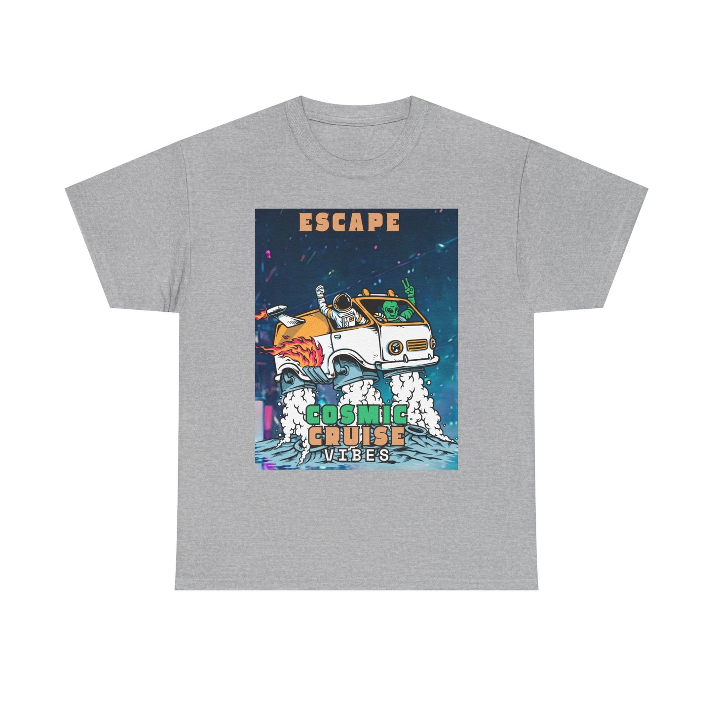 Cosmic Vibes Unisex Heavy Cotton Tee - Escape Design