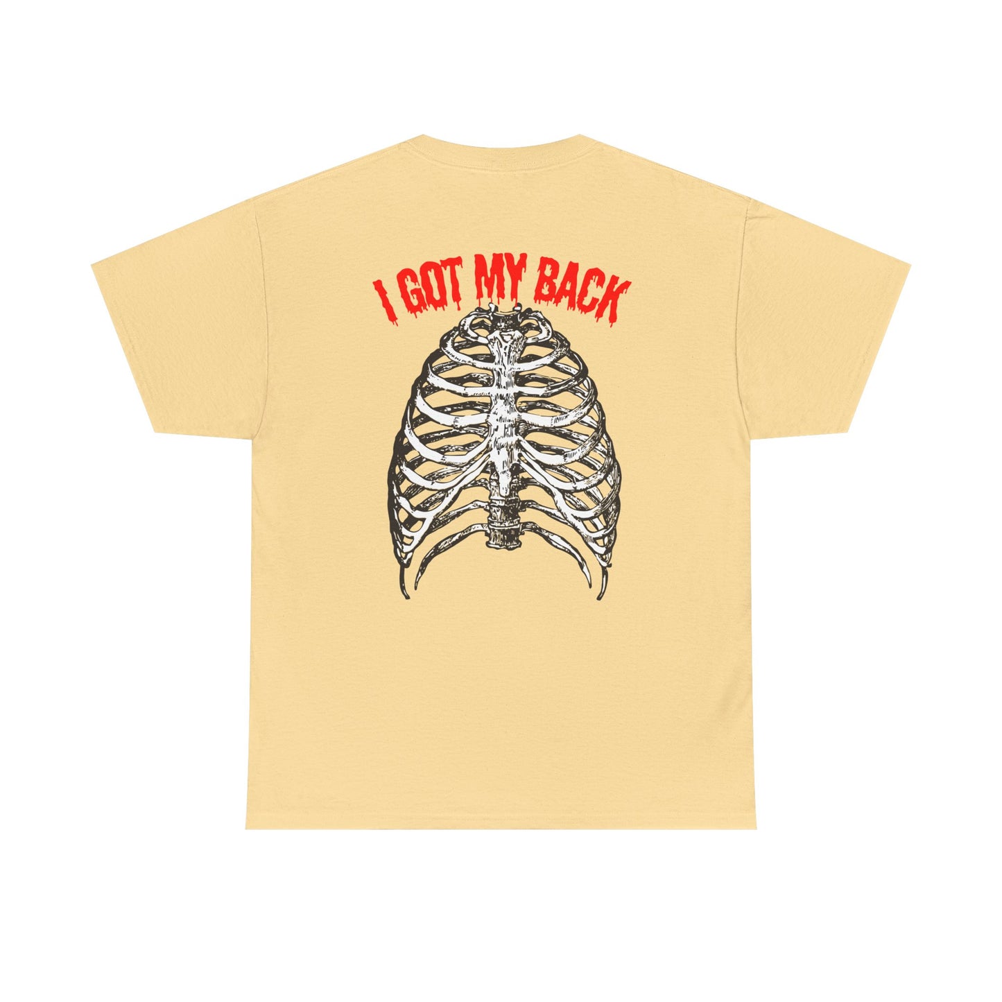 Unisex Heavy Cotton Tee - 'I Got My Back' & Love Design