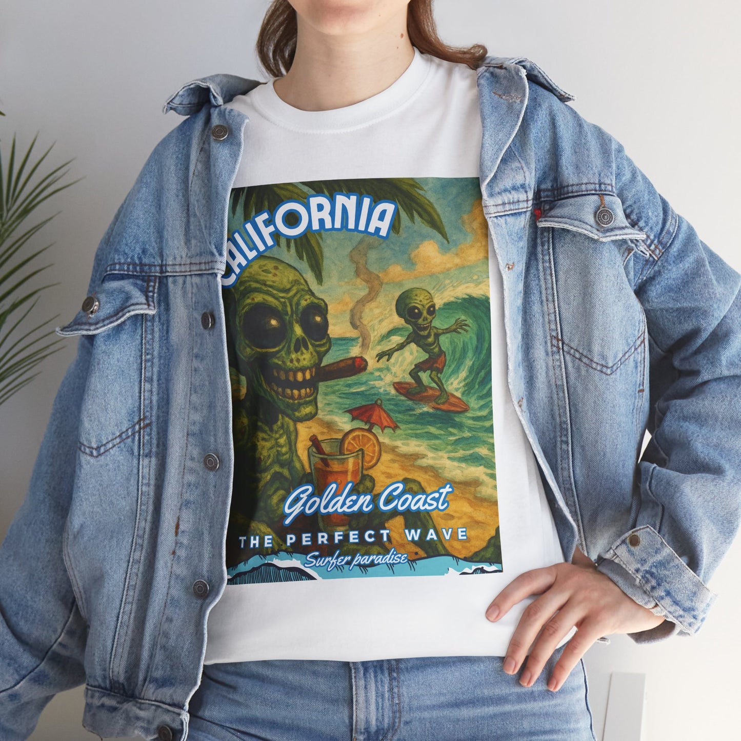 California Surfing Vintage Tee - Perfect Waves Design for Beach Lovers
