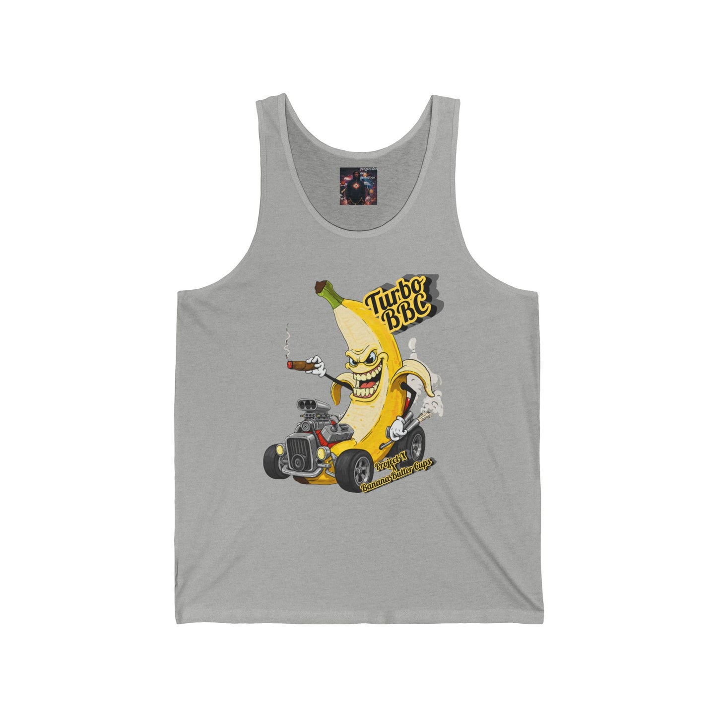Turbo BBC Banana Unisex Jersey Tank - Fun Summer Graphic Tee