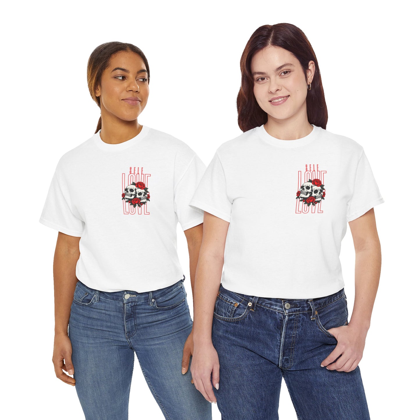Unisex Heavy Cotton Tee - 'I Got My Back' & Love Design