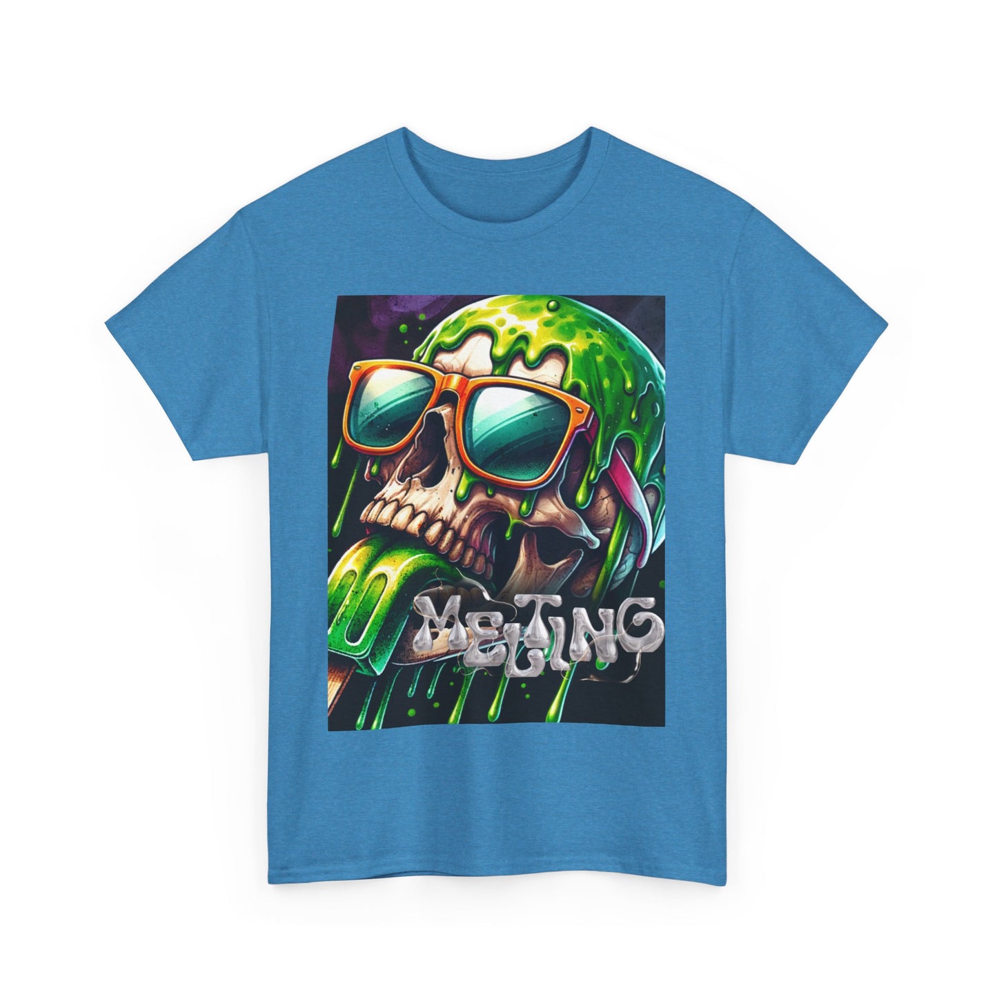 Edgy Skull Graphic Unisex Heavy Cotton Tee – Perfect for Casual Wear or Festivals