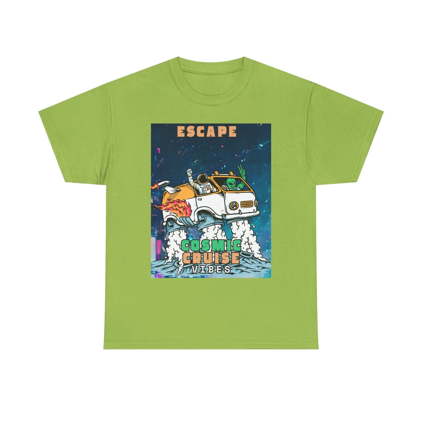 Cosmic Vibes Unisex Heavy Cotton Tee - Escape Design