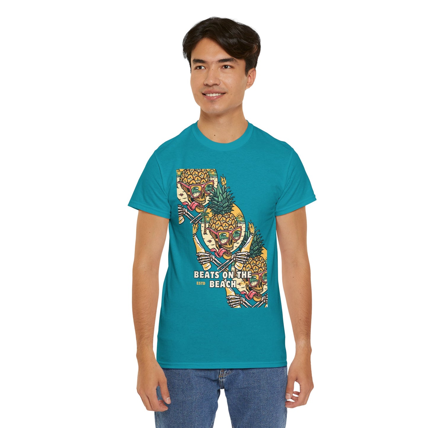 Beats on the Beach Unisex Heavy Cotton Tee – Chill Vibes Shirt
