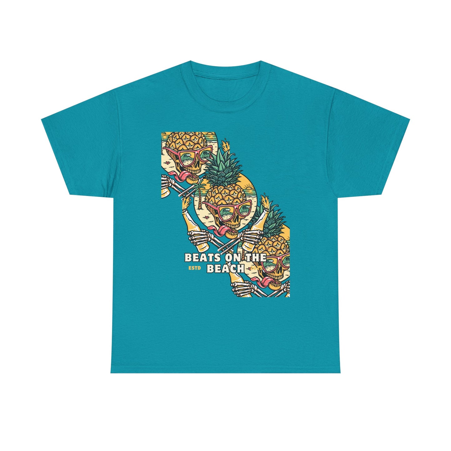 Beats on the Beach Unisex Heavy Cotton Tee – Chill Vibes Shirt