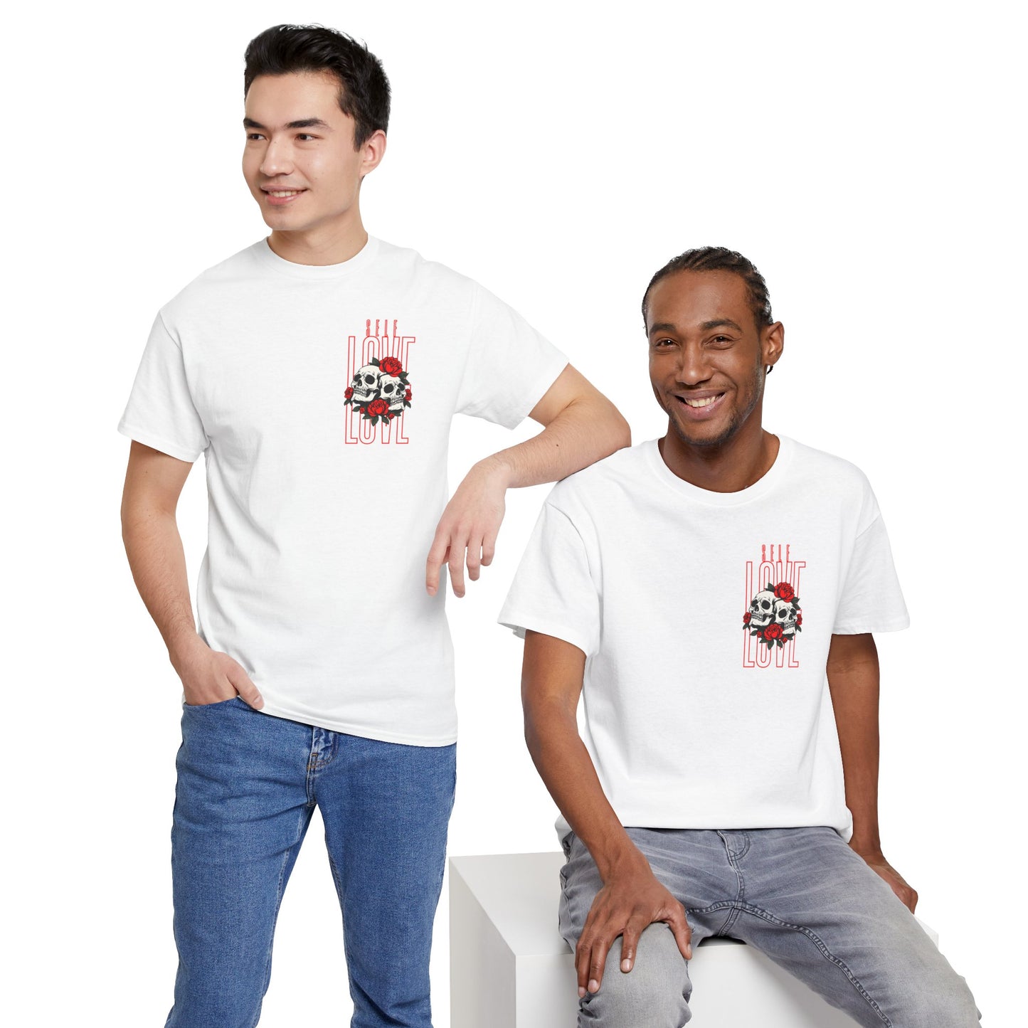 Unisex Heavy Cotton Tee - 'I Got My Back' & Love Design