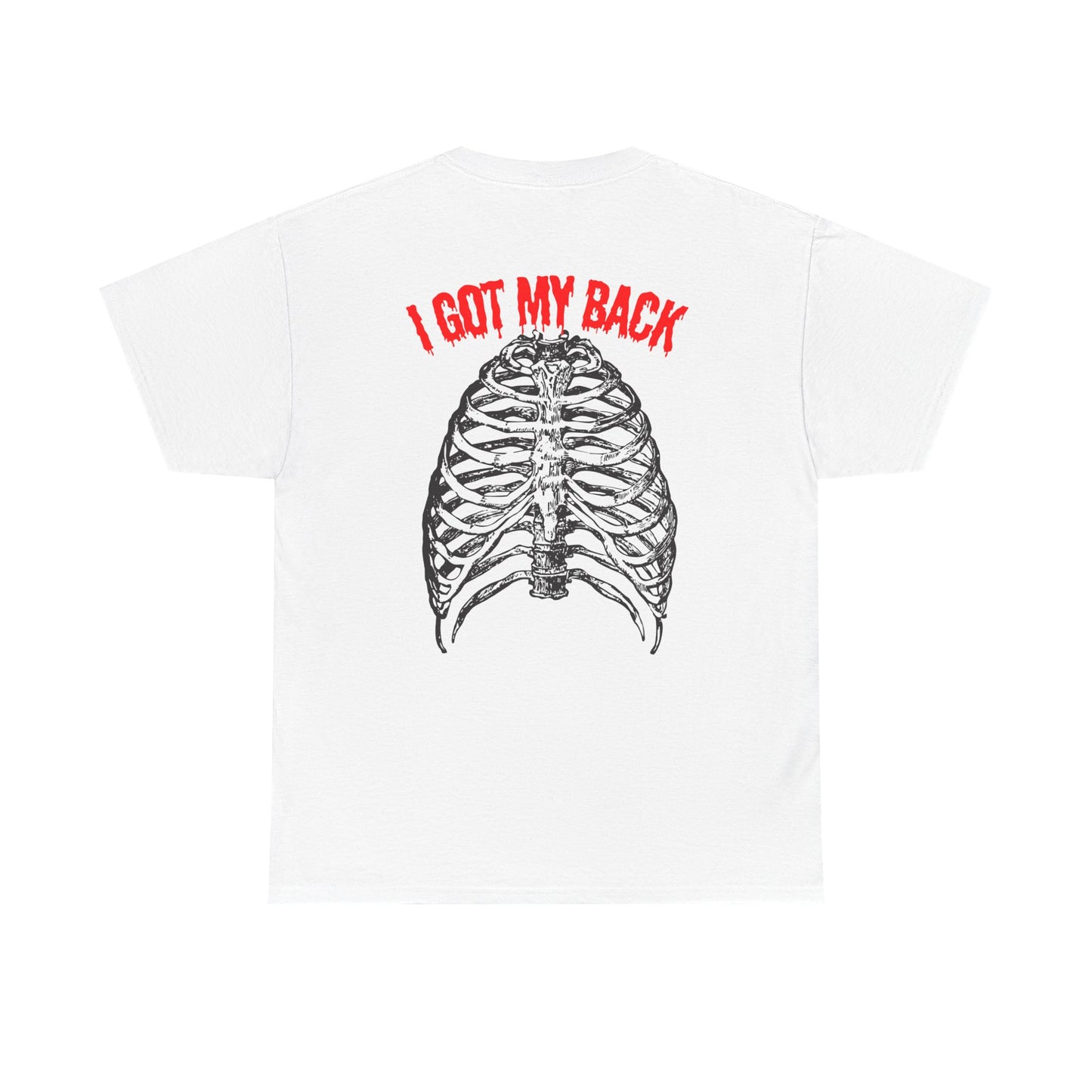 Unisex Heavy Cotton Tee - 'I Got My Back' & Love Design