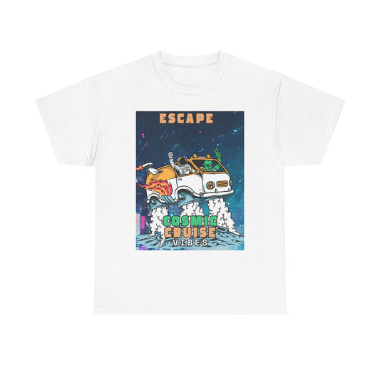 Cosmic Vibes Unisex Heavy Cotton Tee - Escape Design