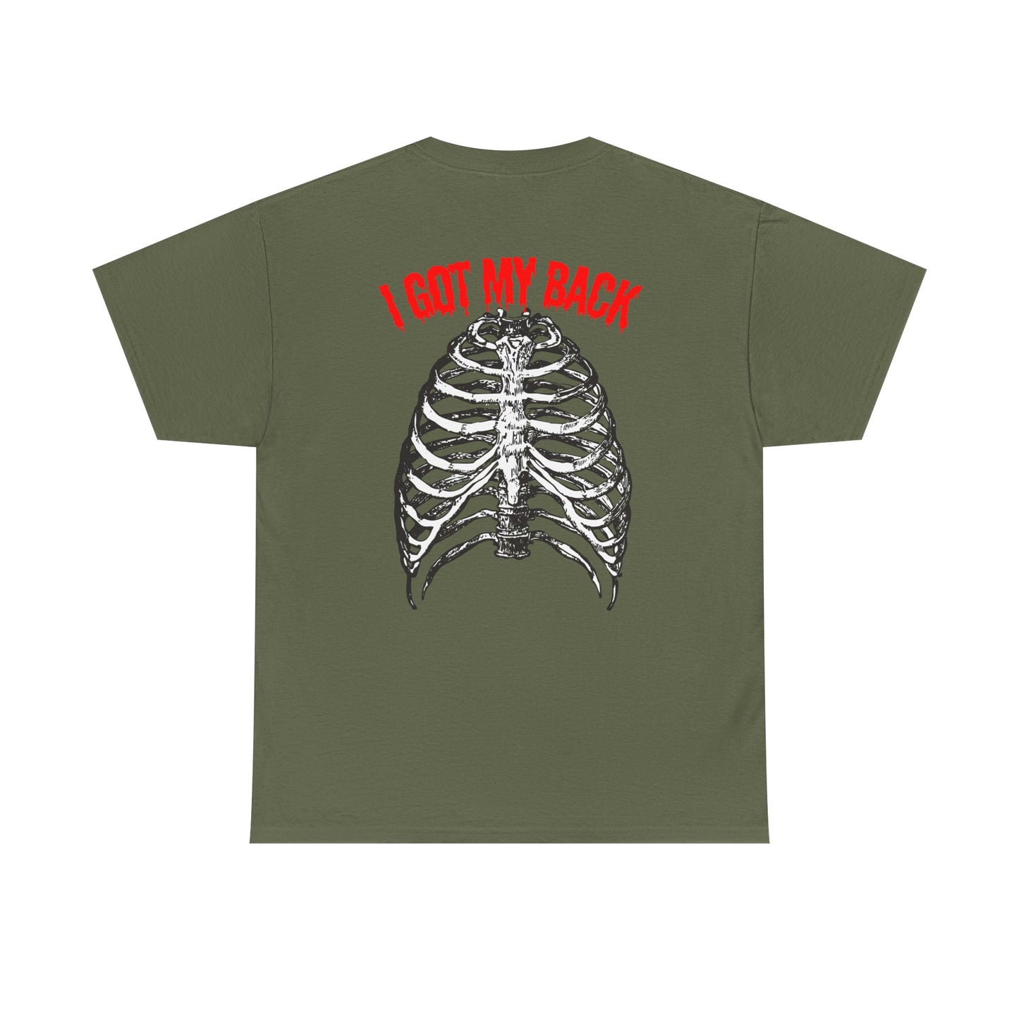 Unisex Heavy Cotton Tee - 'I Got My Back' & Love Design