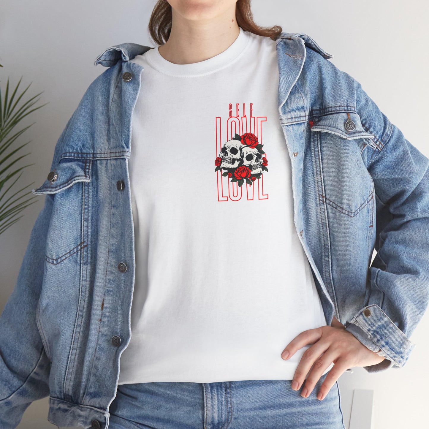 Unisex Heavy Cotton Tee - 'I Got My Back' & Love Design