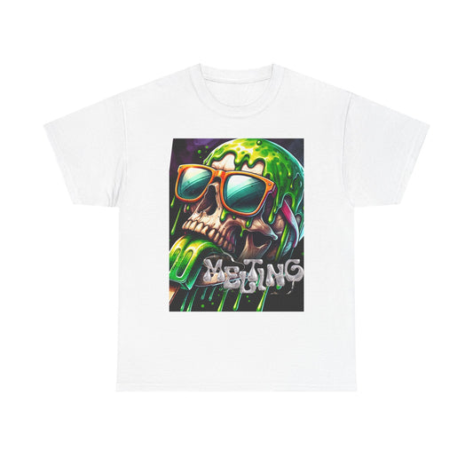 Edgy Skull Graphic Unisex Heavy Cotton Tee – Perfect for Casual Wear or Festivals