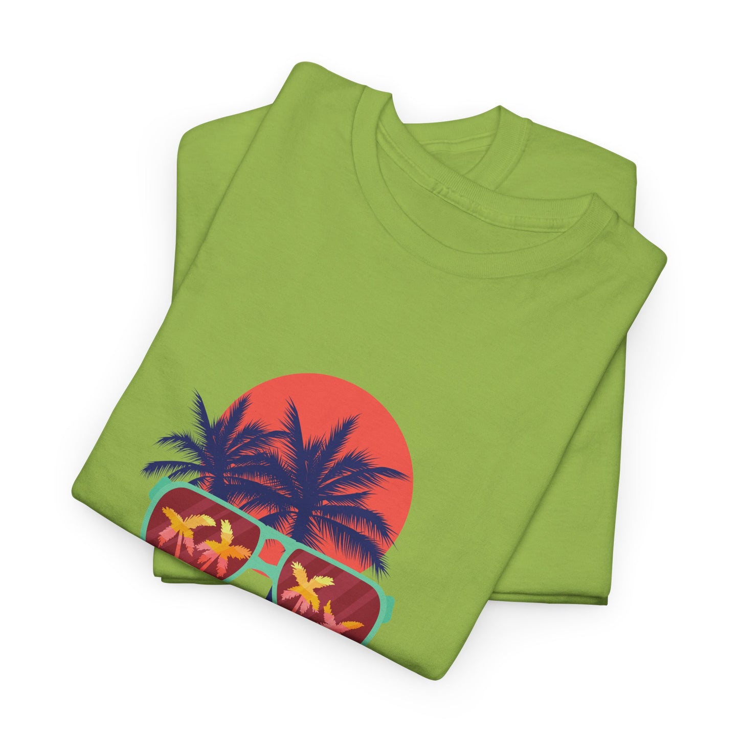 Hello Summer Unisex Heavy Cotton Tee – Vibrant Graphic Tee for Beach Lovers